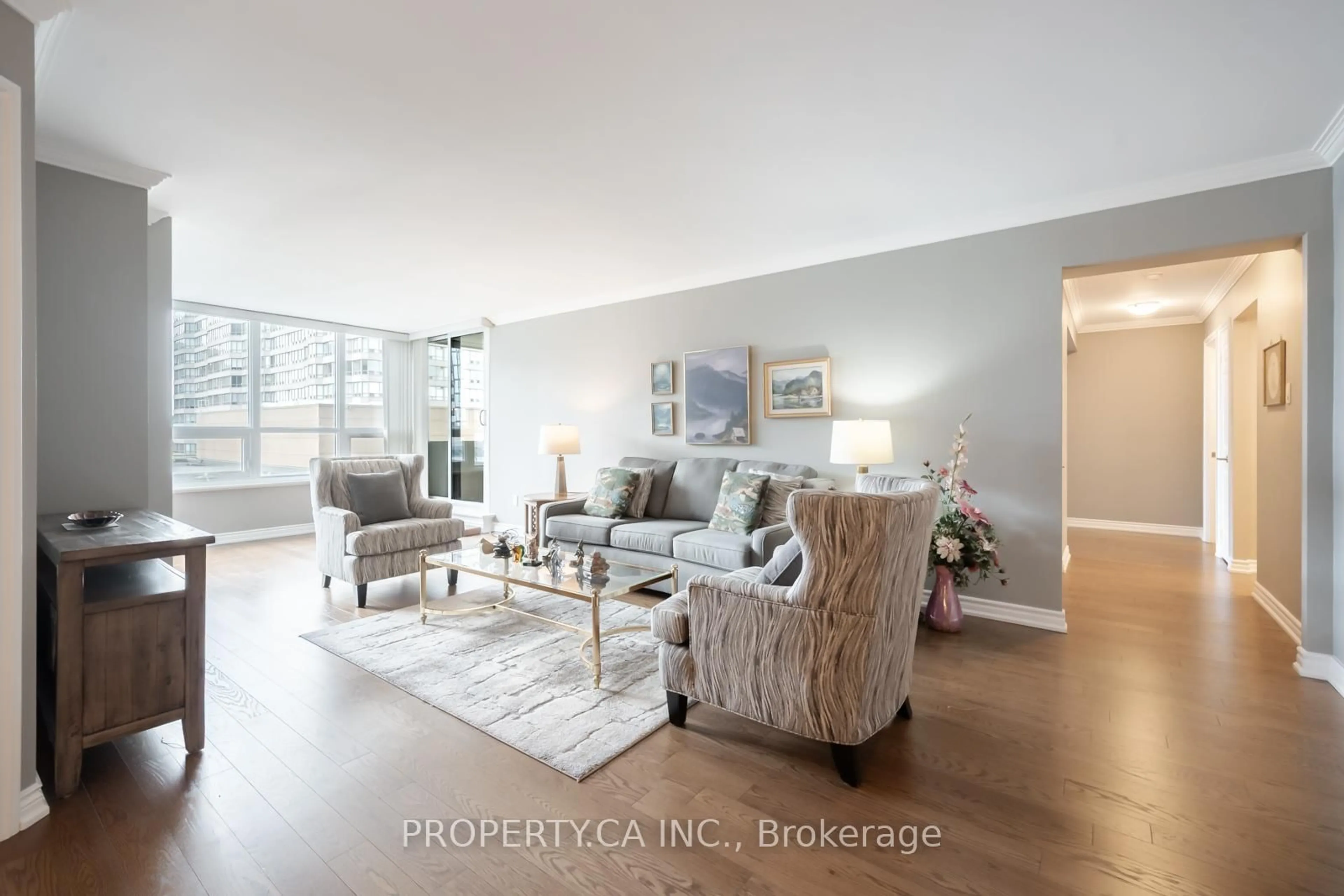 Living room with furniture, unknown for 65 Spring Garden Ave #604, Toronto Ontario M2N 6H9