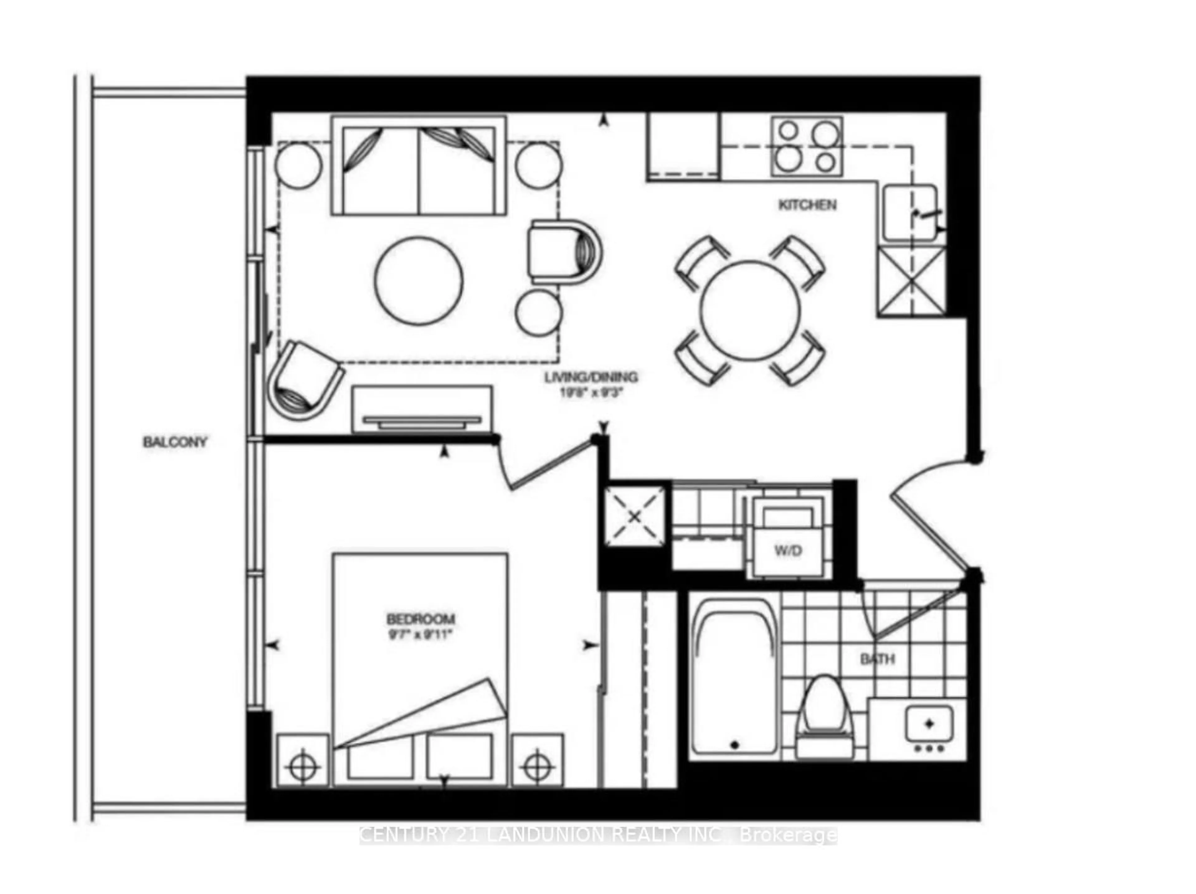 Floor plan for 395 Bloor St #1603, Toronto Ontario M4W 0B4