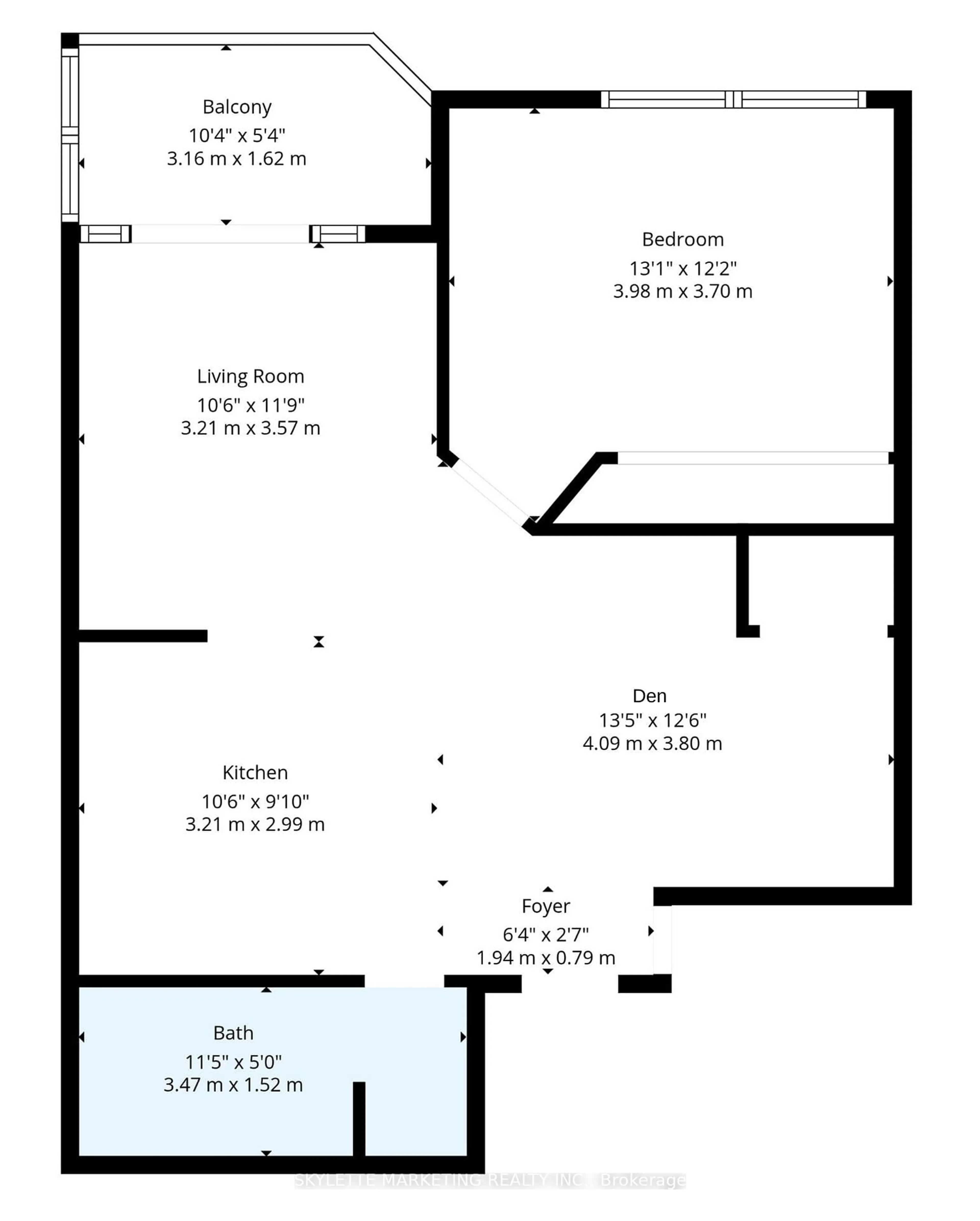 Floor plan for 801 Sheppard Ave #701, Toronto Ontario M3H 0A8
