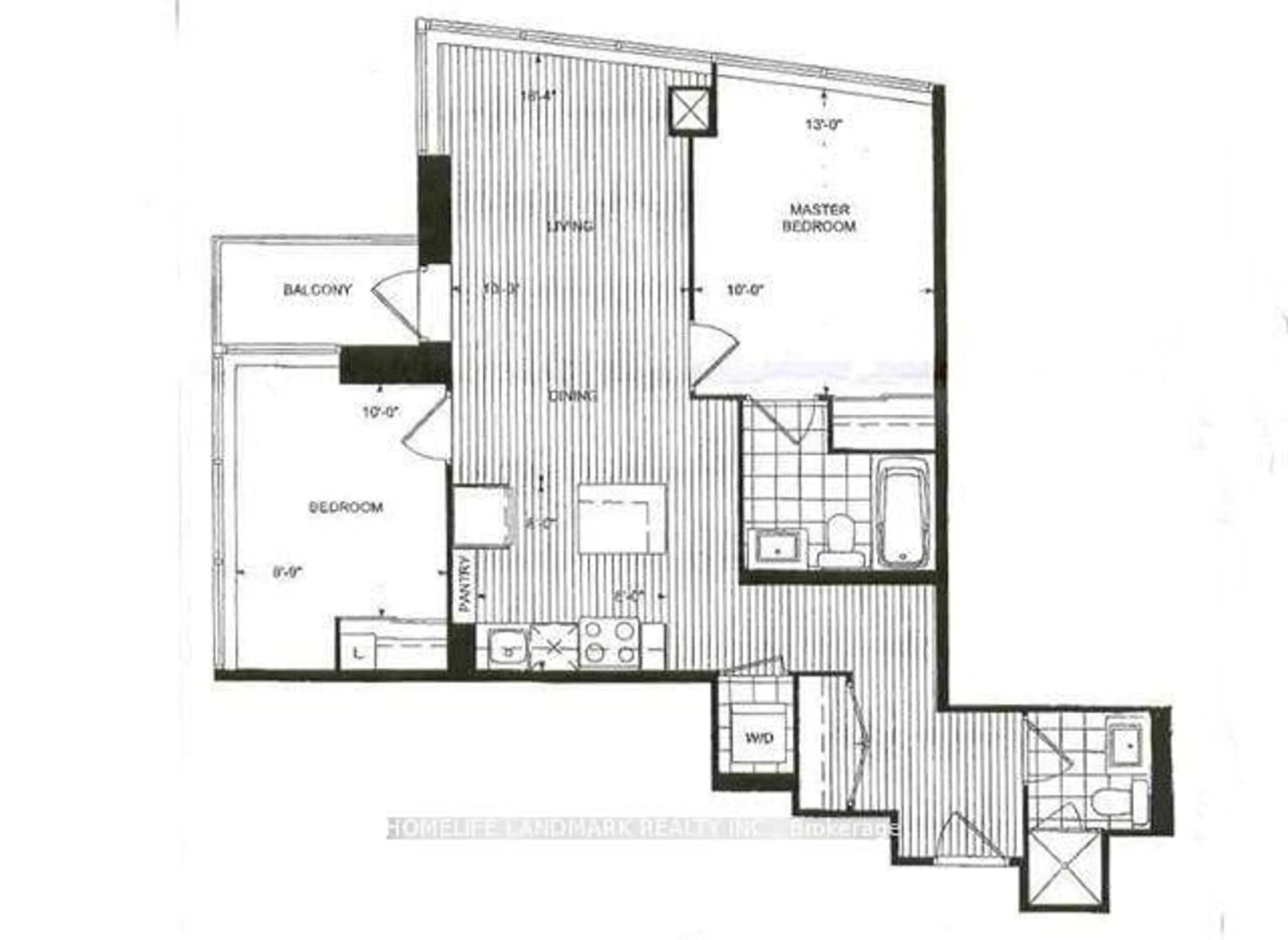 Floor plan for 120 Homewood Ave #1807, Toronto Ontario M4Y 2J3