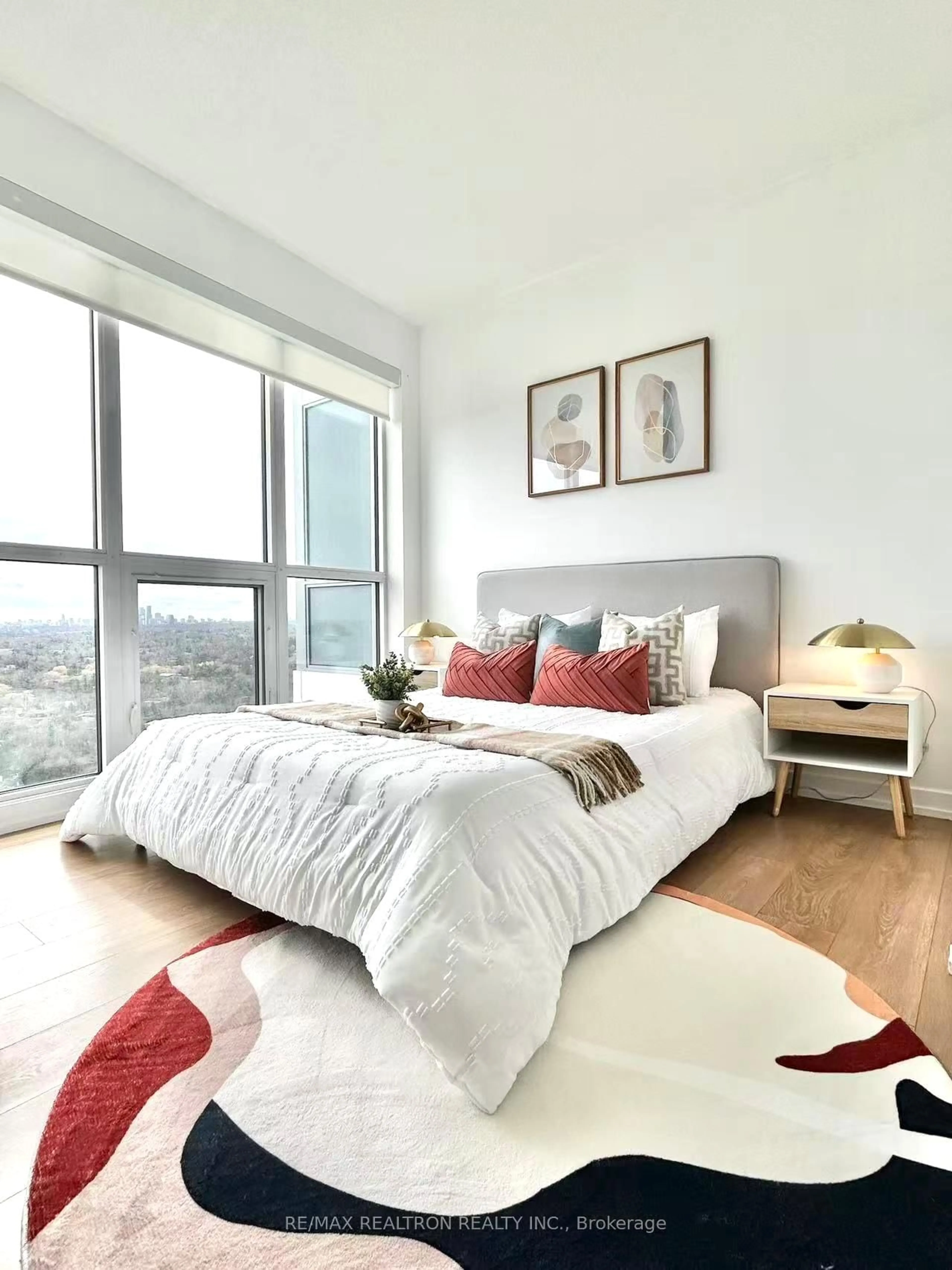 Bedroom with bed, unknown for 115 Mcmahon Dr #3110, Toronto Ontario M2K 0E3