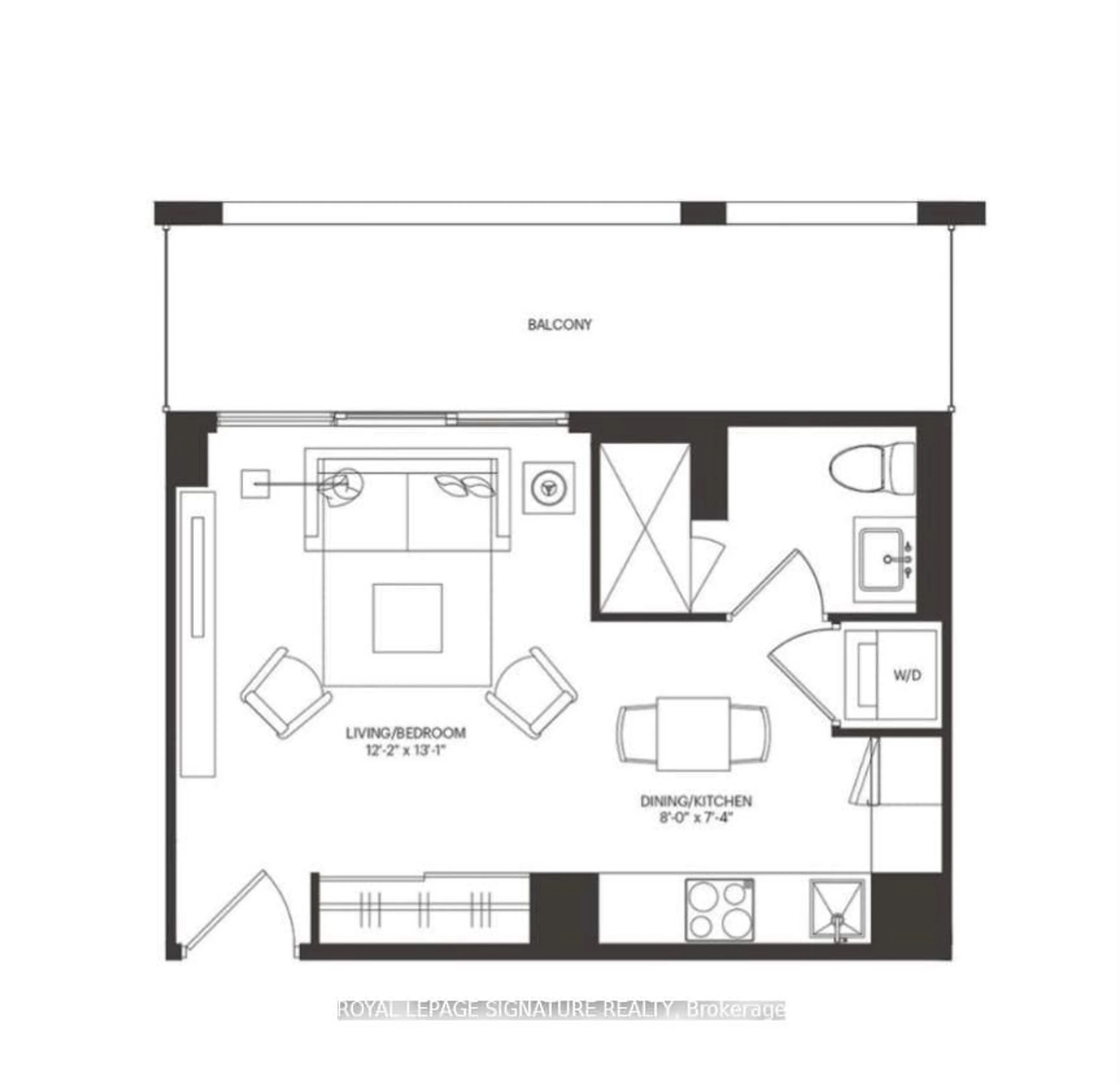 Floor plan for 9 Tecumseth St #403, Toronto Ontario M5V 3G4