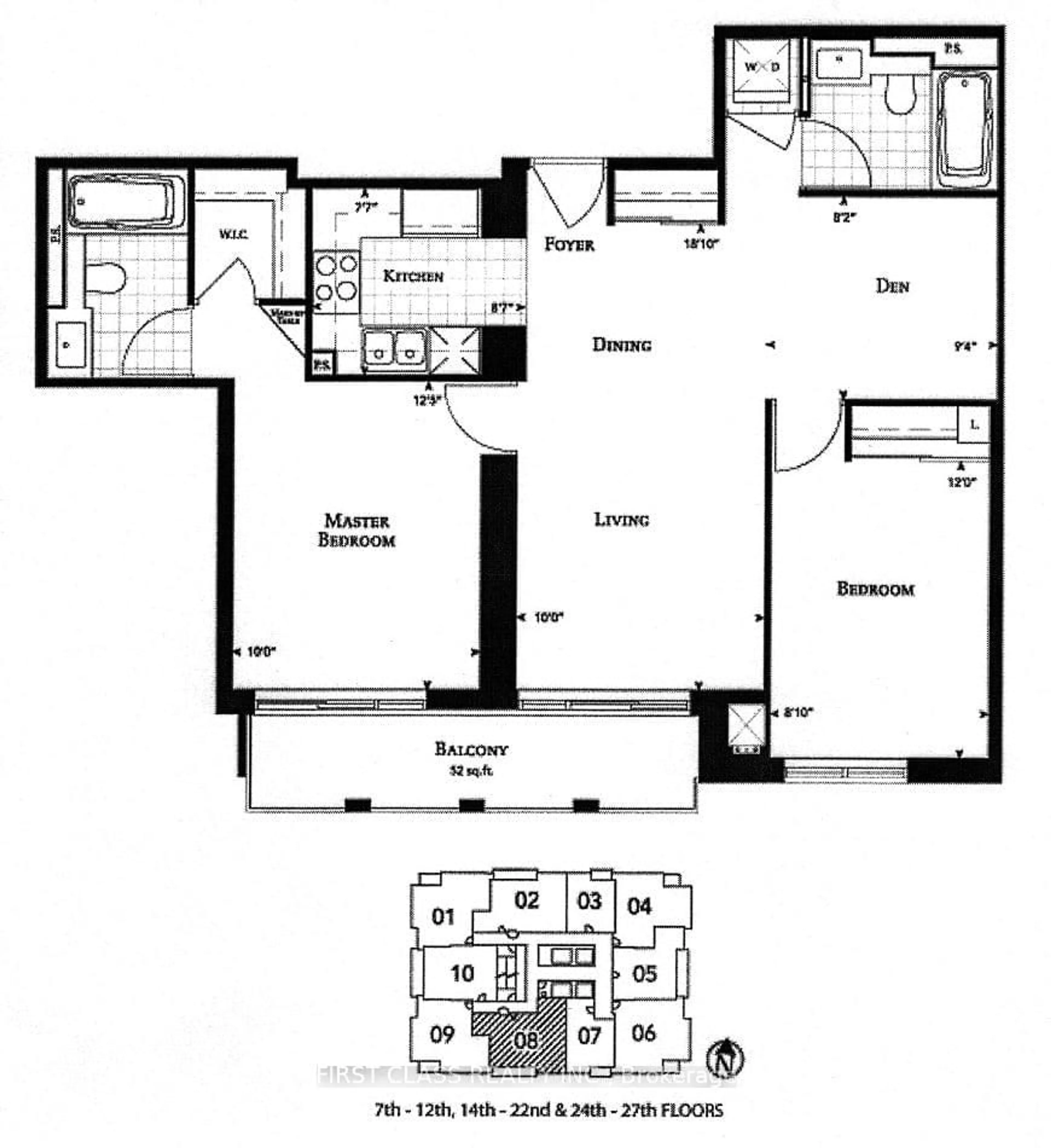 Floor plan for 35 Balmuto St #2208, Toronto Ontario M4Y 0A3