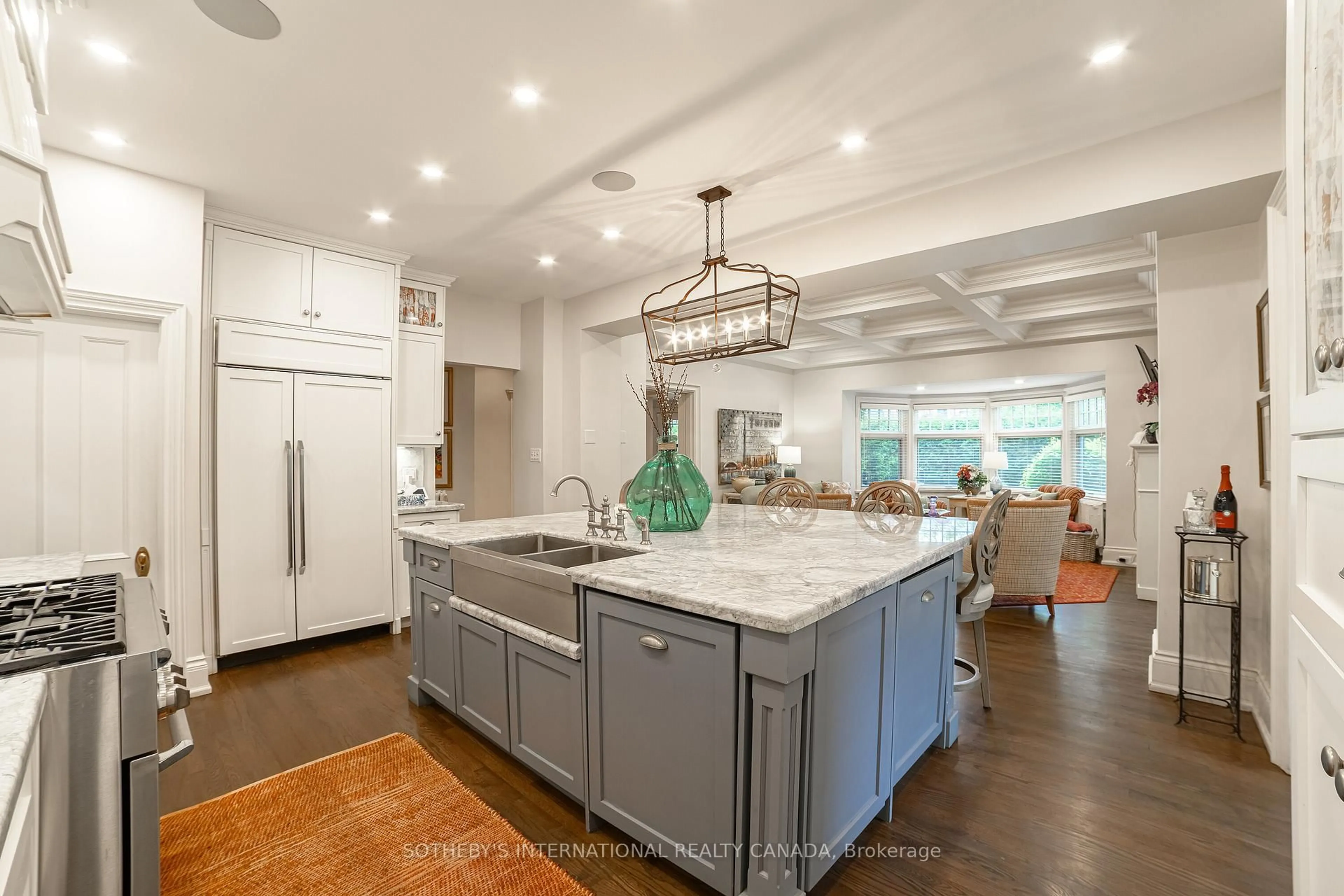 Open concept kitchen, ceramic/tile floor for 43 Maple Ave, Toronto Ontario M4W 2T9