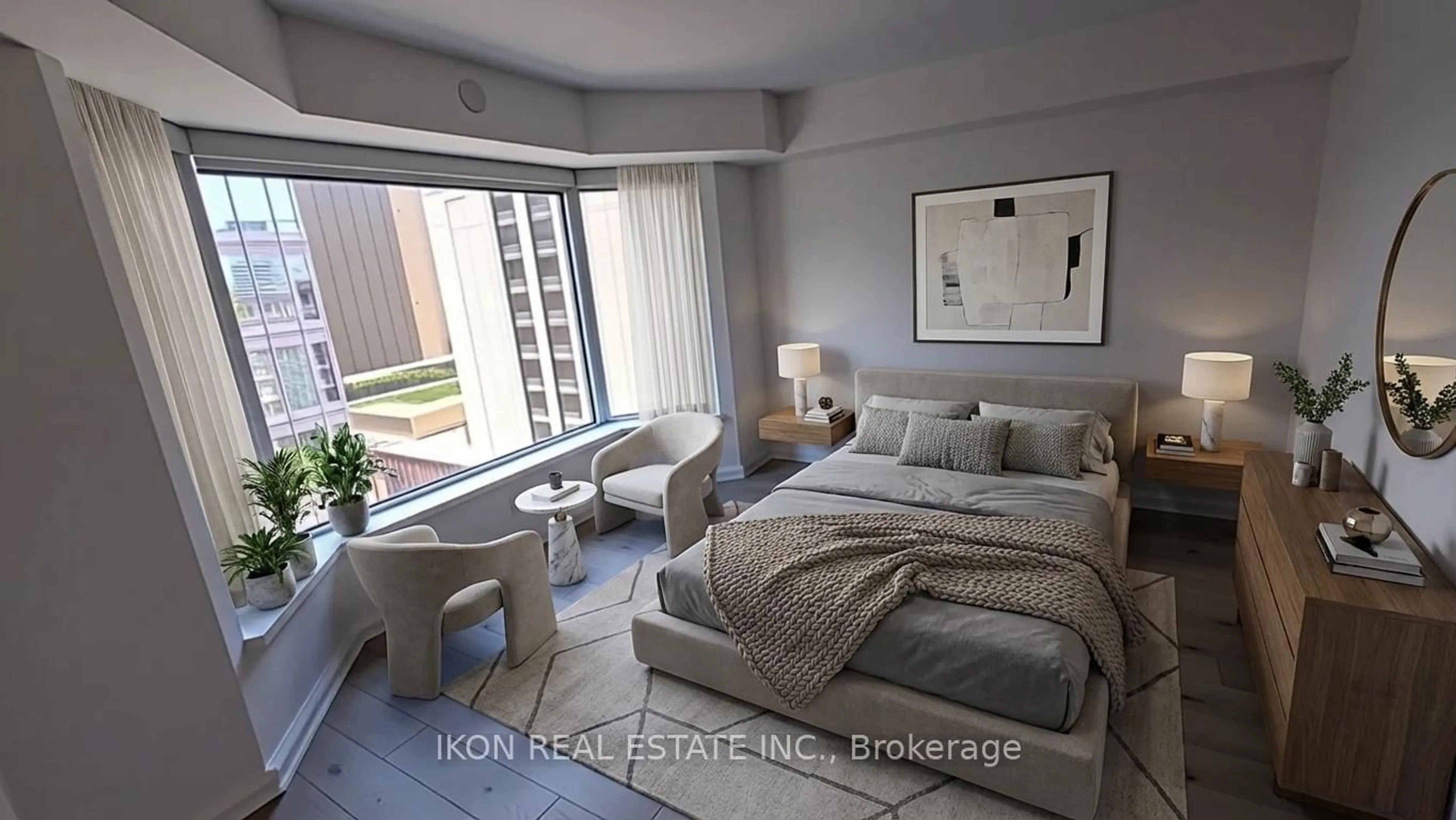 Bedroom with bed, unknown for 155 Yorkville Ave #1013, Toronto Ontario M5R 0B4