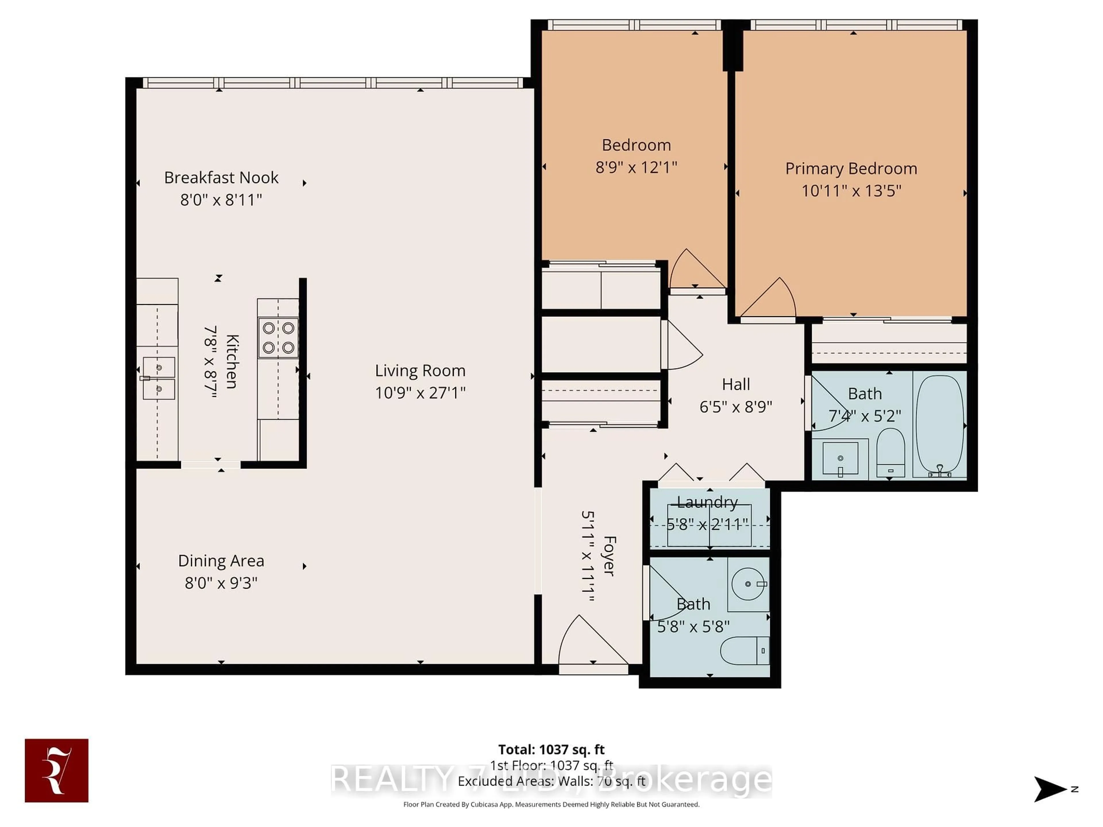 Floor plan for 100 Antibes Dr #708, Toronto Ontario M2R 3N1