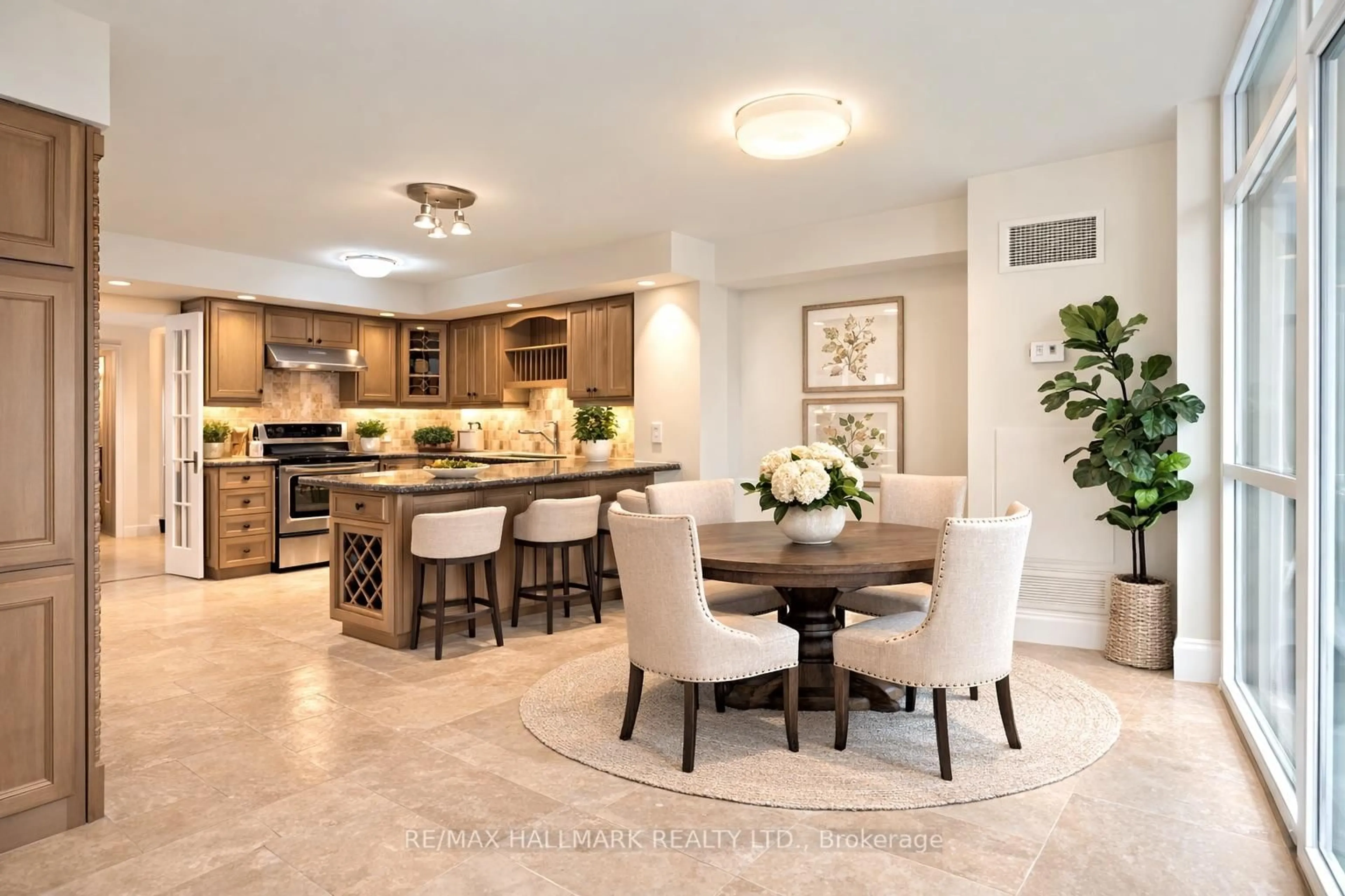 Open concept kitchen, ceramic/tile floor for 80 Harrison Garden Blvd #1821, Toronto Ontario M2N 7E3