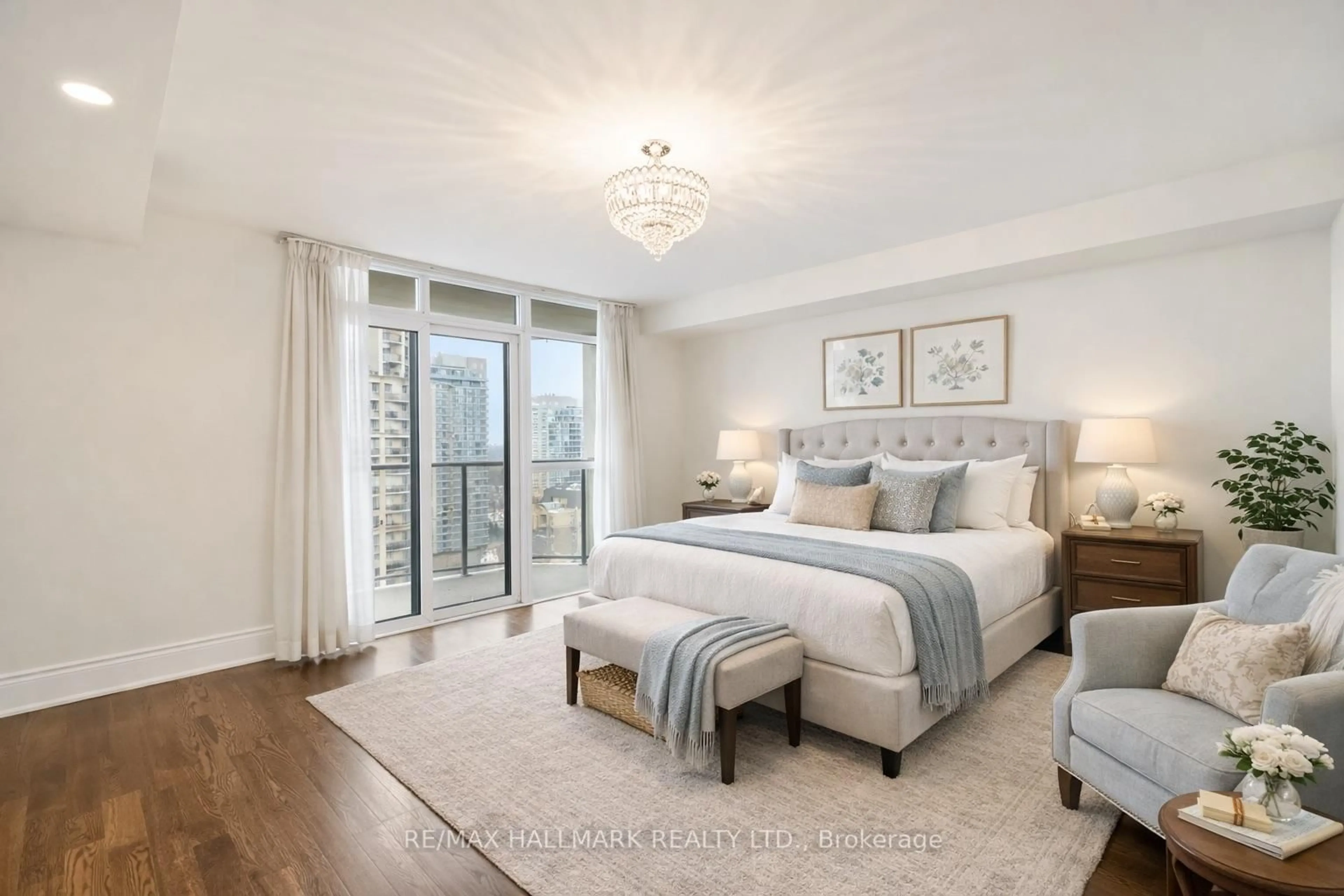 Bedroom with bed, unknown for 80 Harrison Garden Blvd #1821, Toronto Ontario M2N 7E3