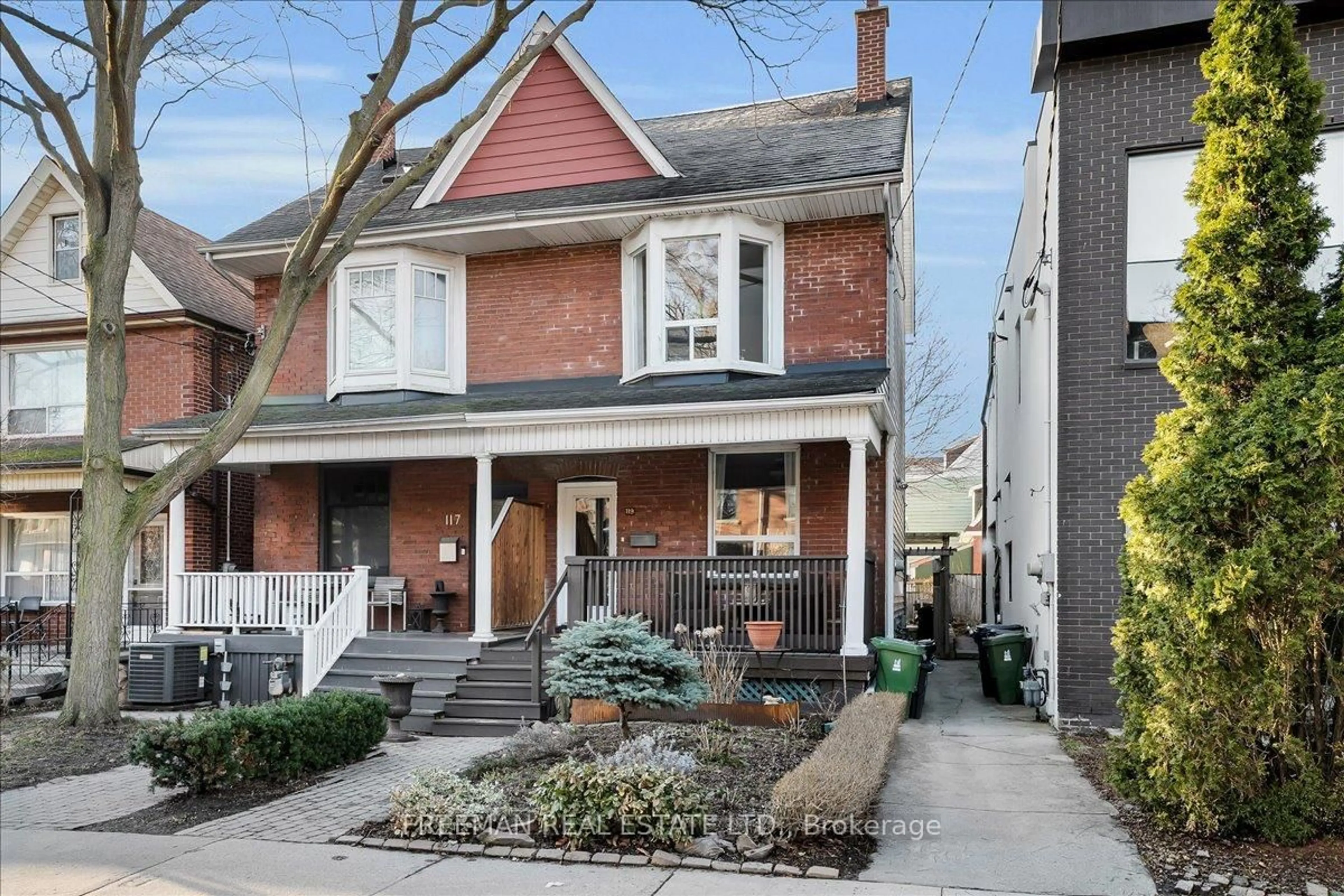 Home with brick exterior material, street for 119 Barton Ave, Toronto Ontario M6G 1P8