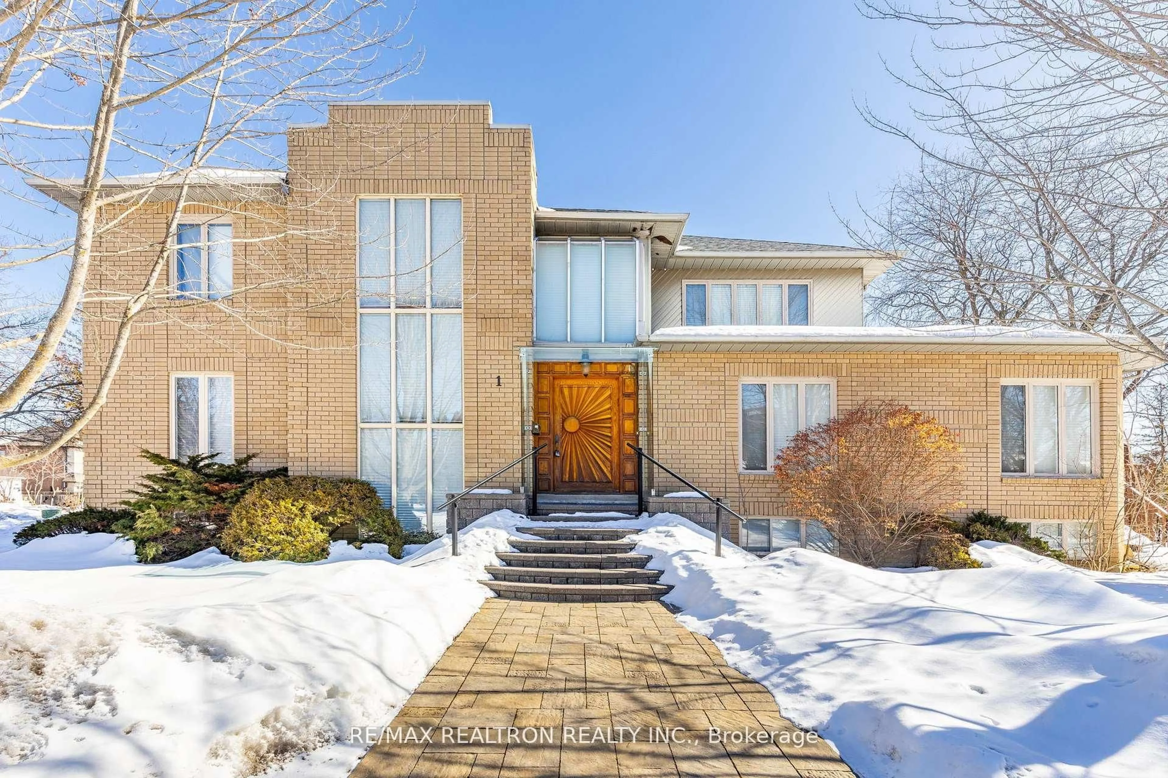 Home with brick exterior material, street for 1 Sunforest Crt, Toronto Ontario M2R 3W3