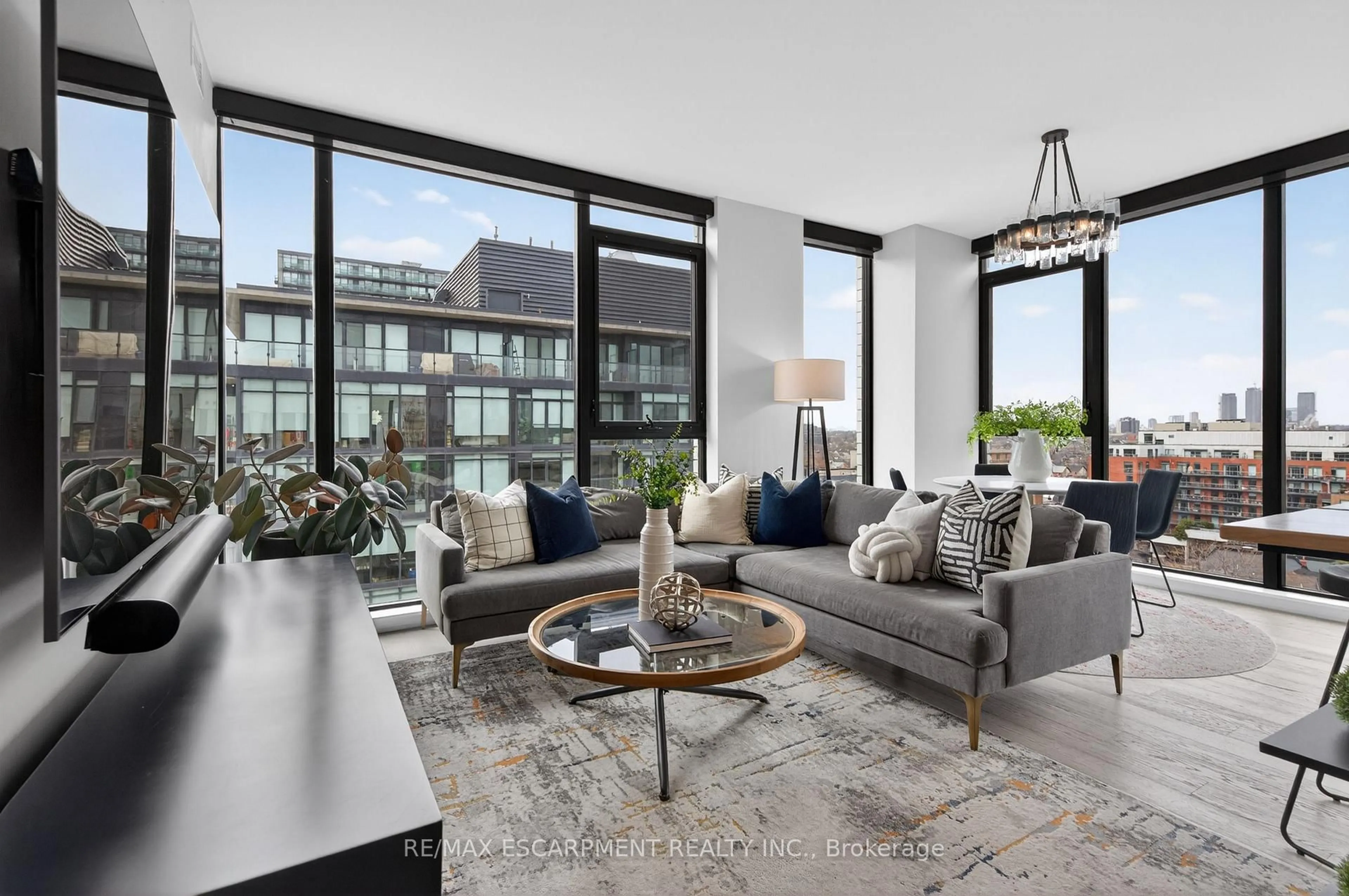 Living room with furniture, unknown for 41 Dovercourt Rd #PH1001, Toronto Ontario M6J 0G6