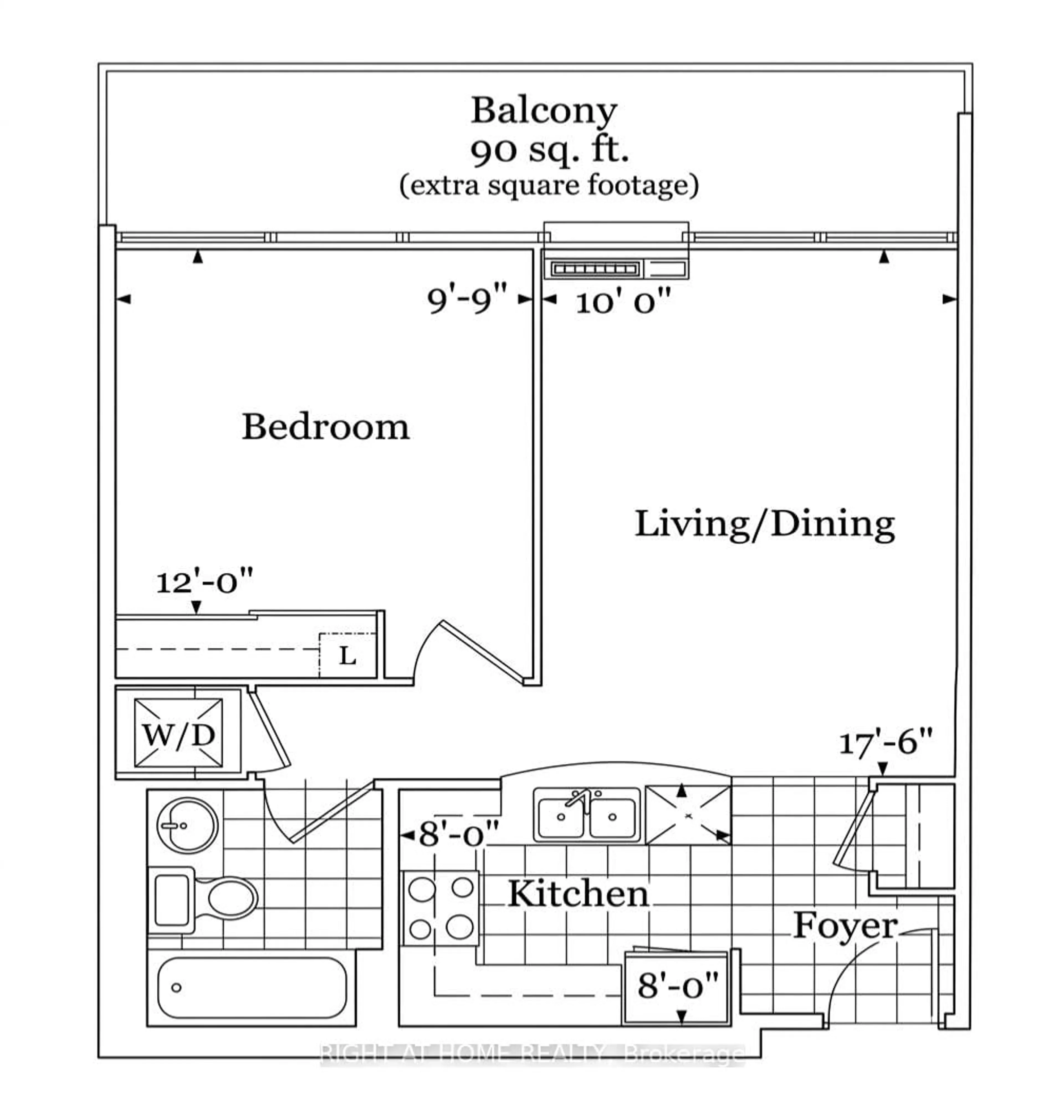 Floor plan for 5508 Yonge St #2607, Toronto Ontario M2N 7L2