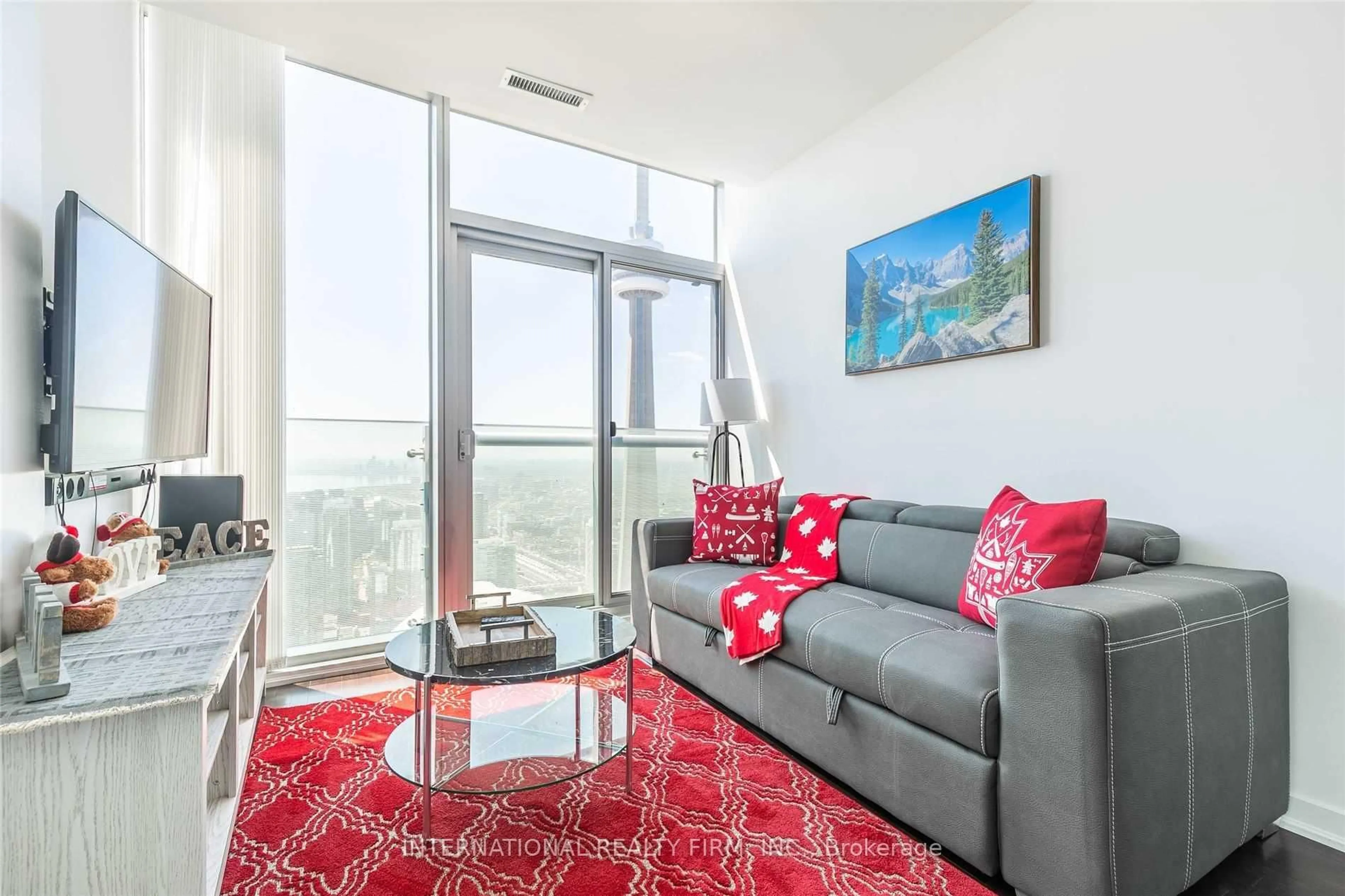 Living room with furniture, unknown for 14 York St #6707, Toronto Ontario M5J 2Z2