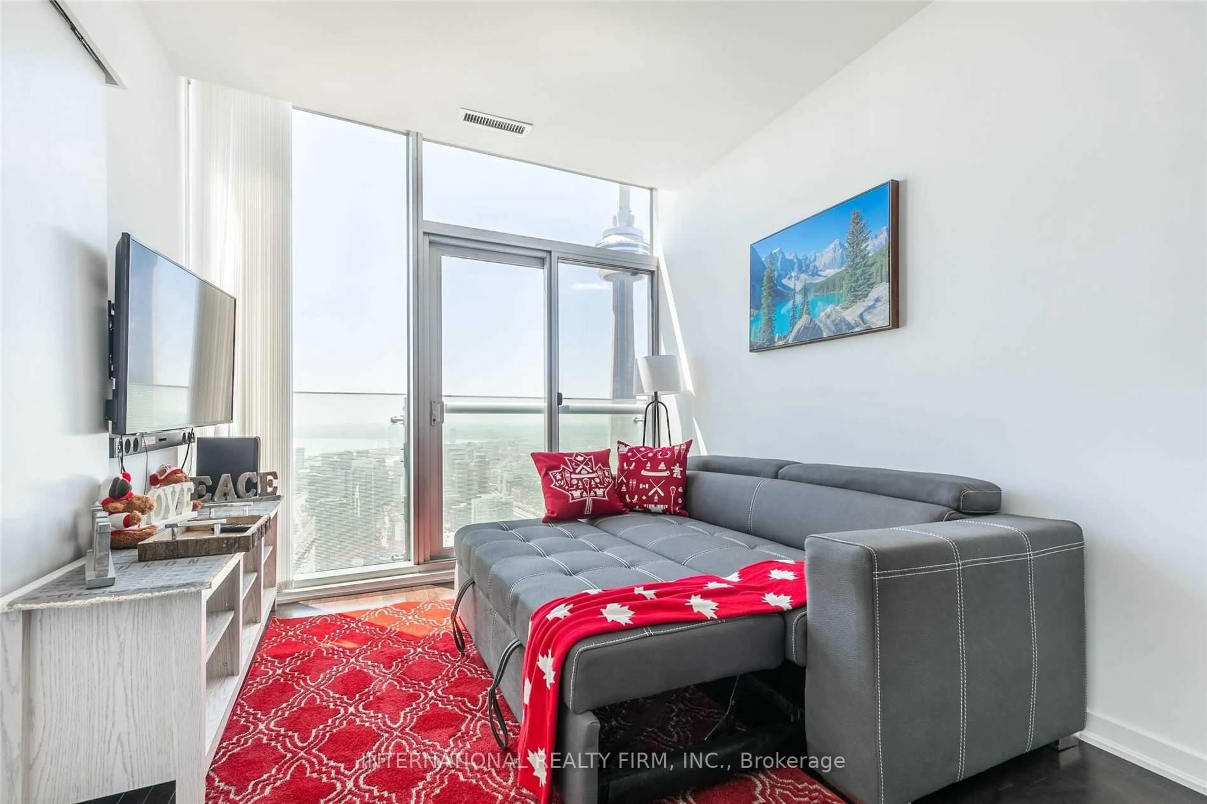 Living room with furniture, unknown for 14 York St #6707, Toronto Ontario M5J 2Z2