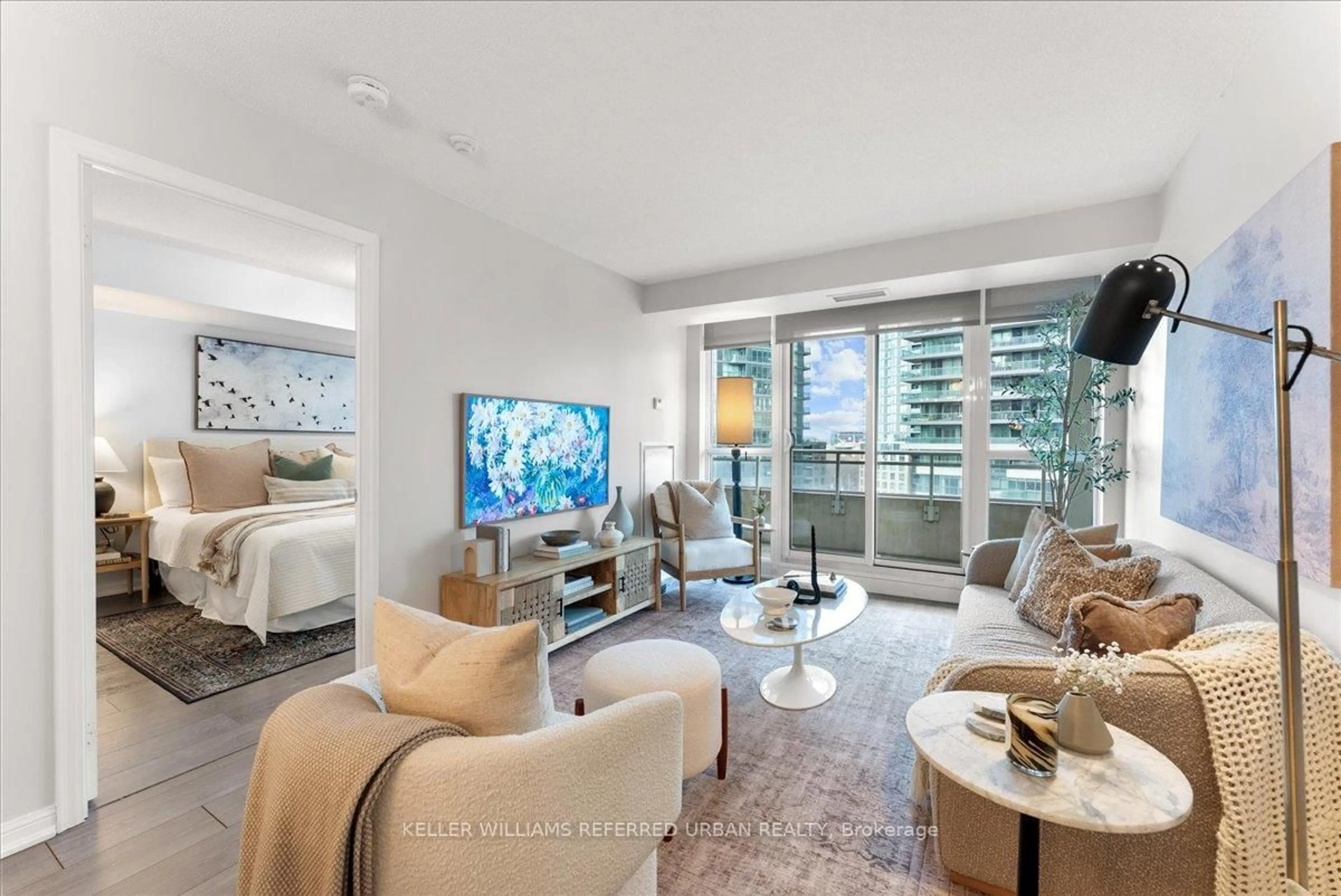 Living room with furniture, unknown for 35 Bastion St #1010, Toronto Ontario M5V 0C1