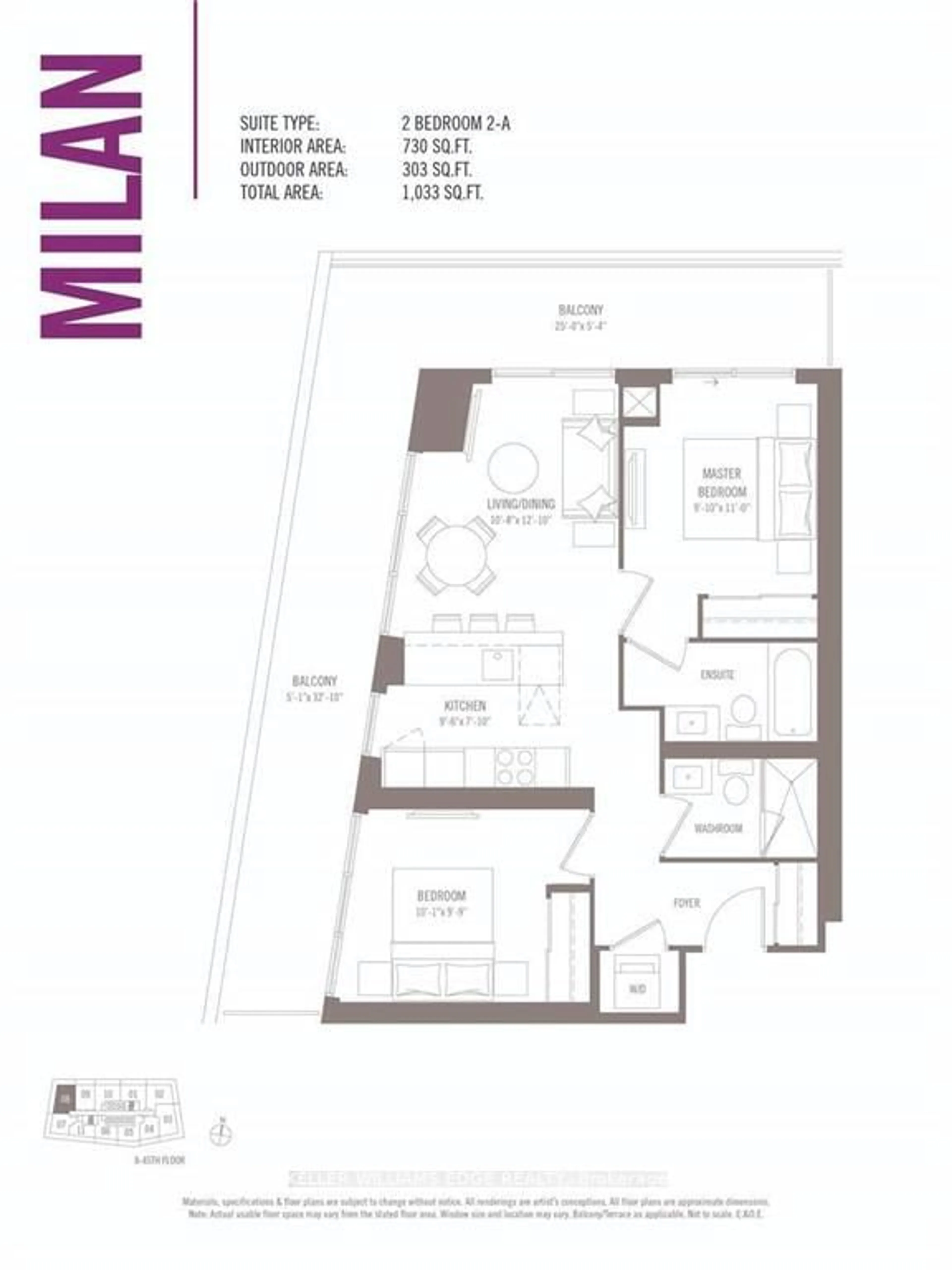 Floor plan for 2221 Yonge St #809, Toronto Ontario M4S 0B8