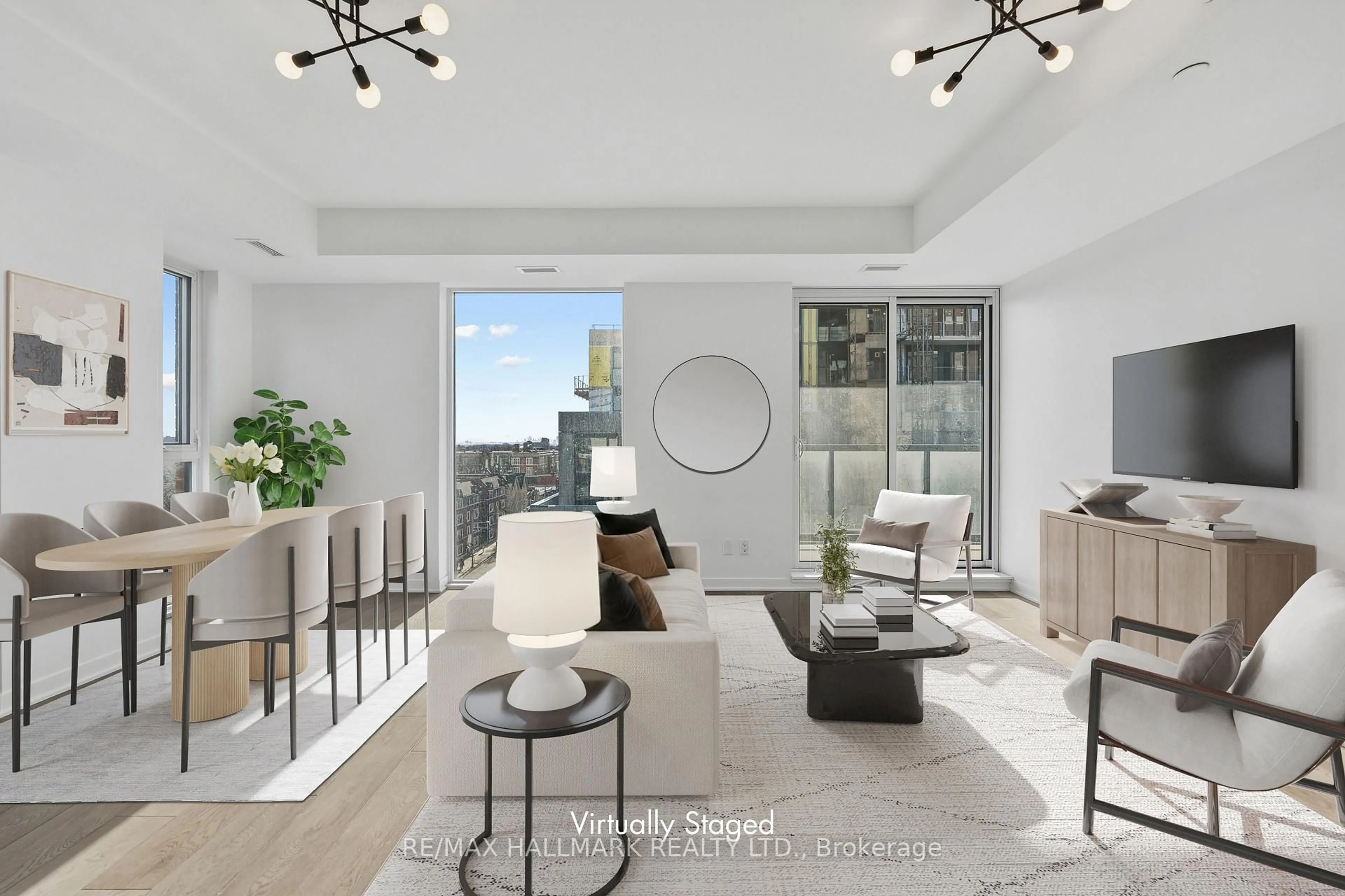 Living room with furniture, unknown for 185 Alberta Ave #807, Toronto Ontario M6C 0A5