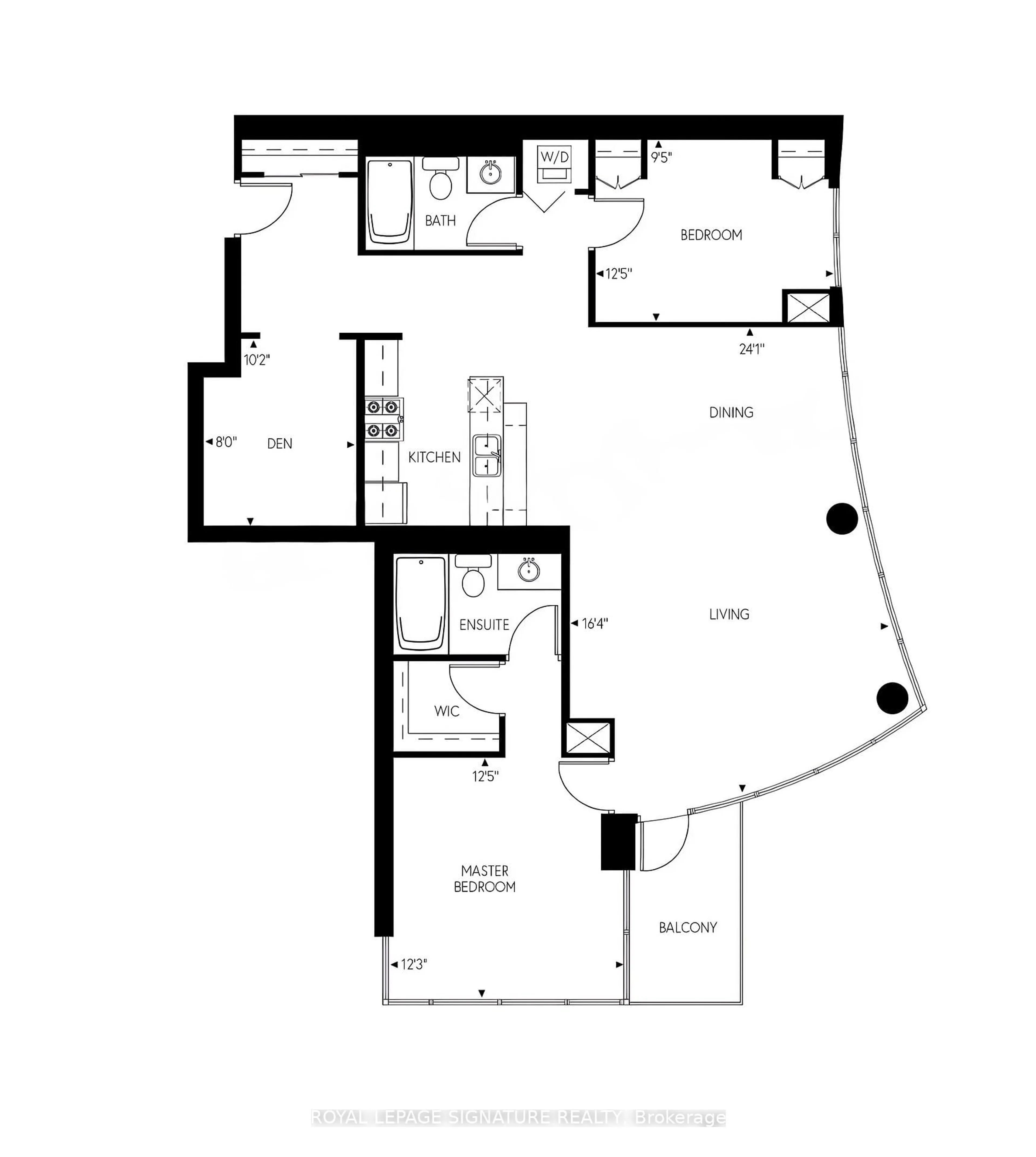 Floor plan for 10 Navy Wharf Crt #3609, Toronto Ontario M5V 3V2