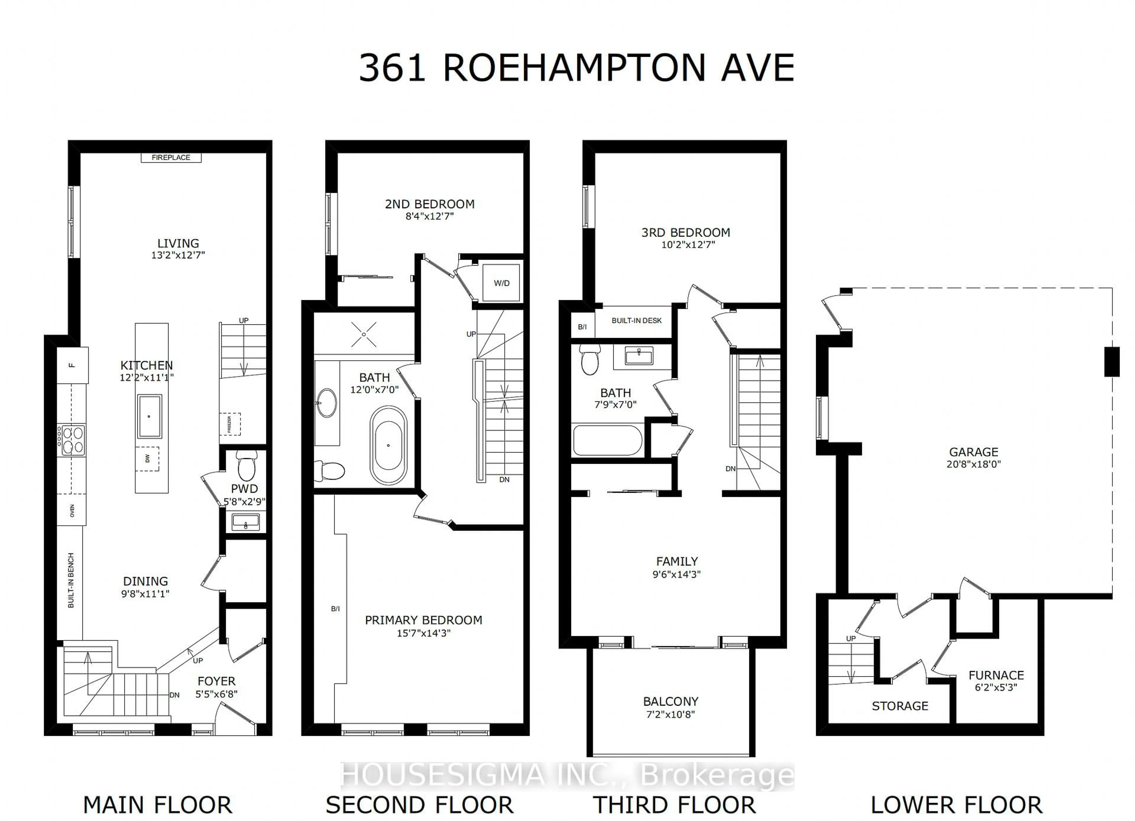 Floor plan for 361 Roehampton Ave, Toronto Ontario M4P 1S3