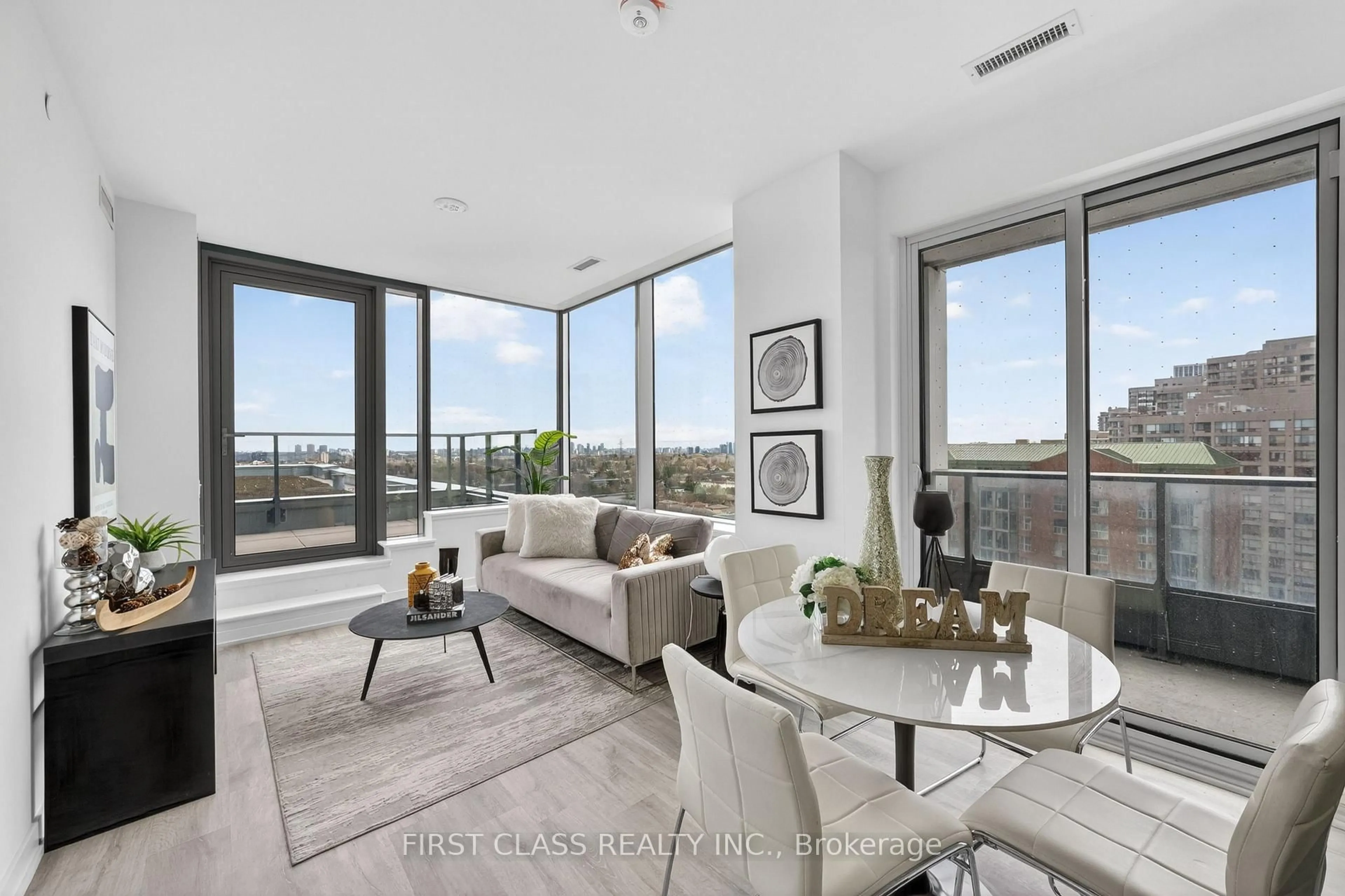 Living room with furniture, unknown for 8 Olympic Garden Dr #S1204, Toronto Ontario M2M 0B9