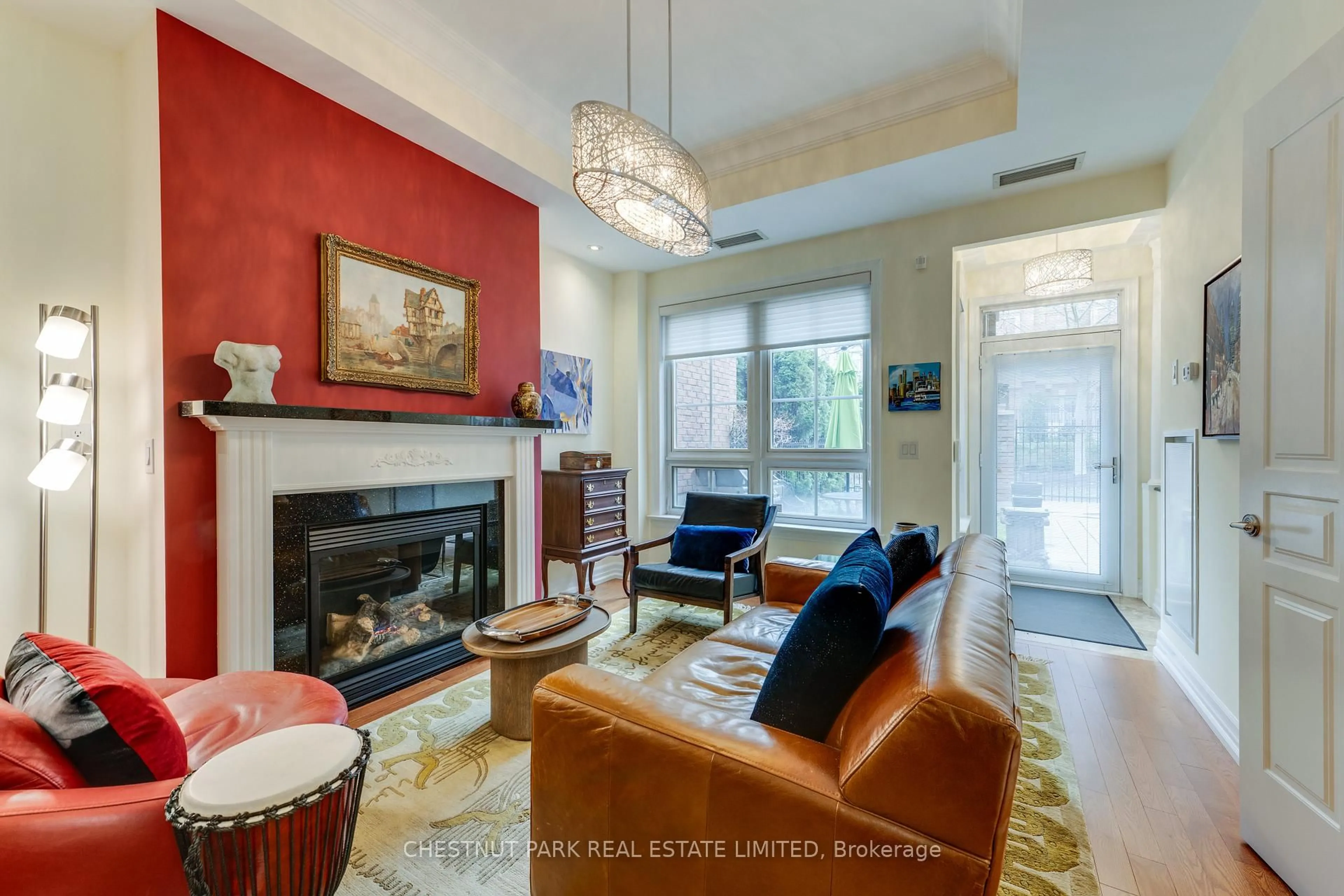 Living room with furniture, unknown for 21 Burkebrook Pl #TH20, Toronto Ontario M4G 0A2