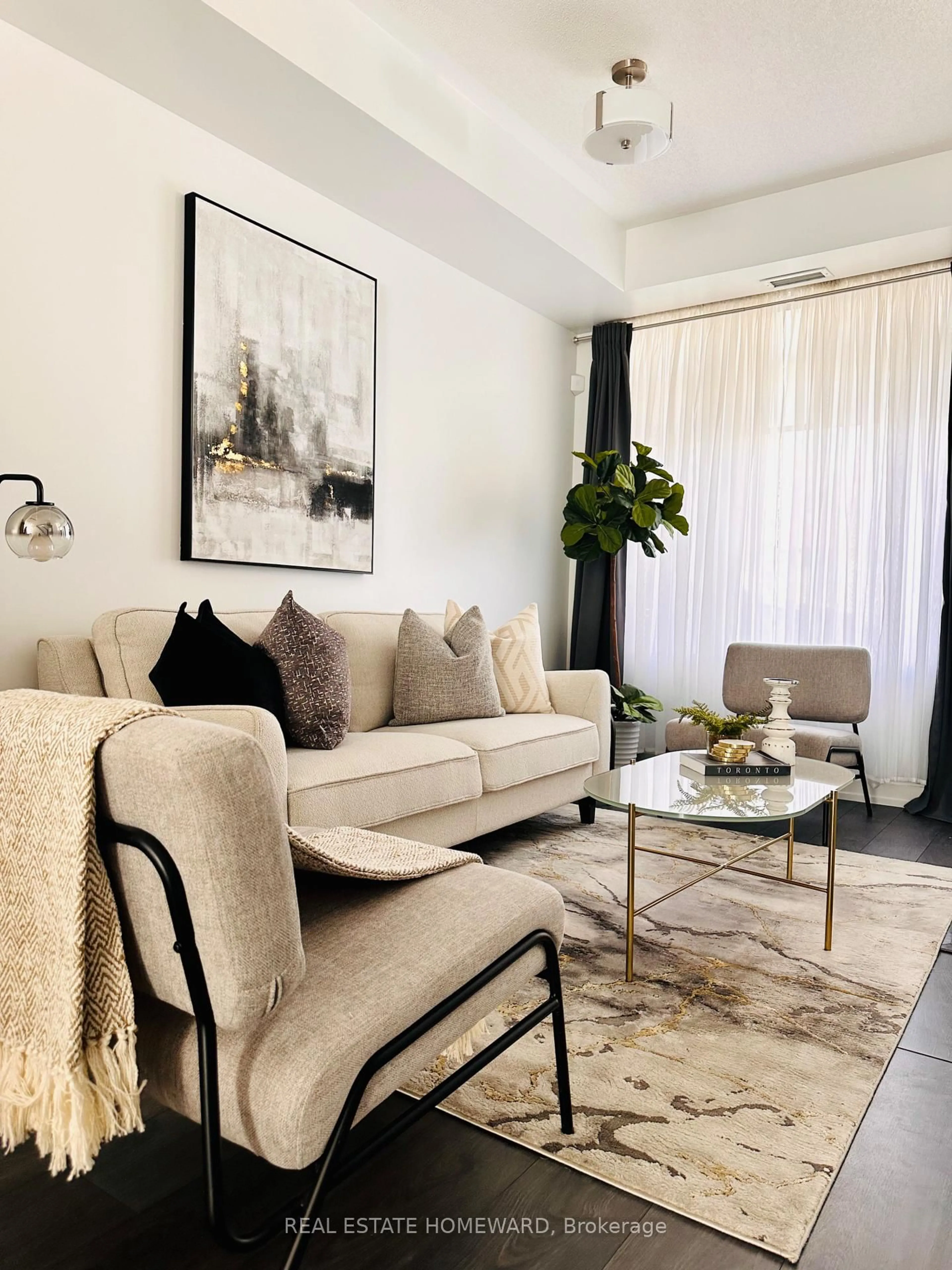 Living room with furniture, unknown for 17 St. Bartholomew St, Toronto Ontario M5A 0A3