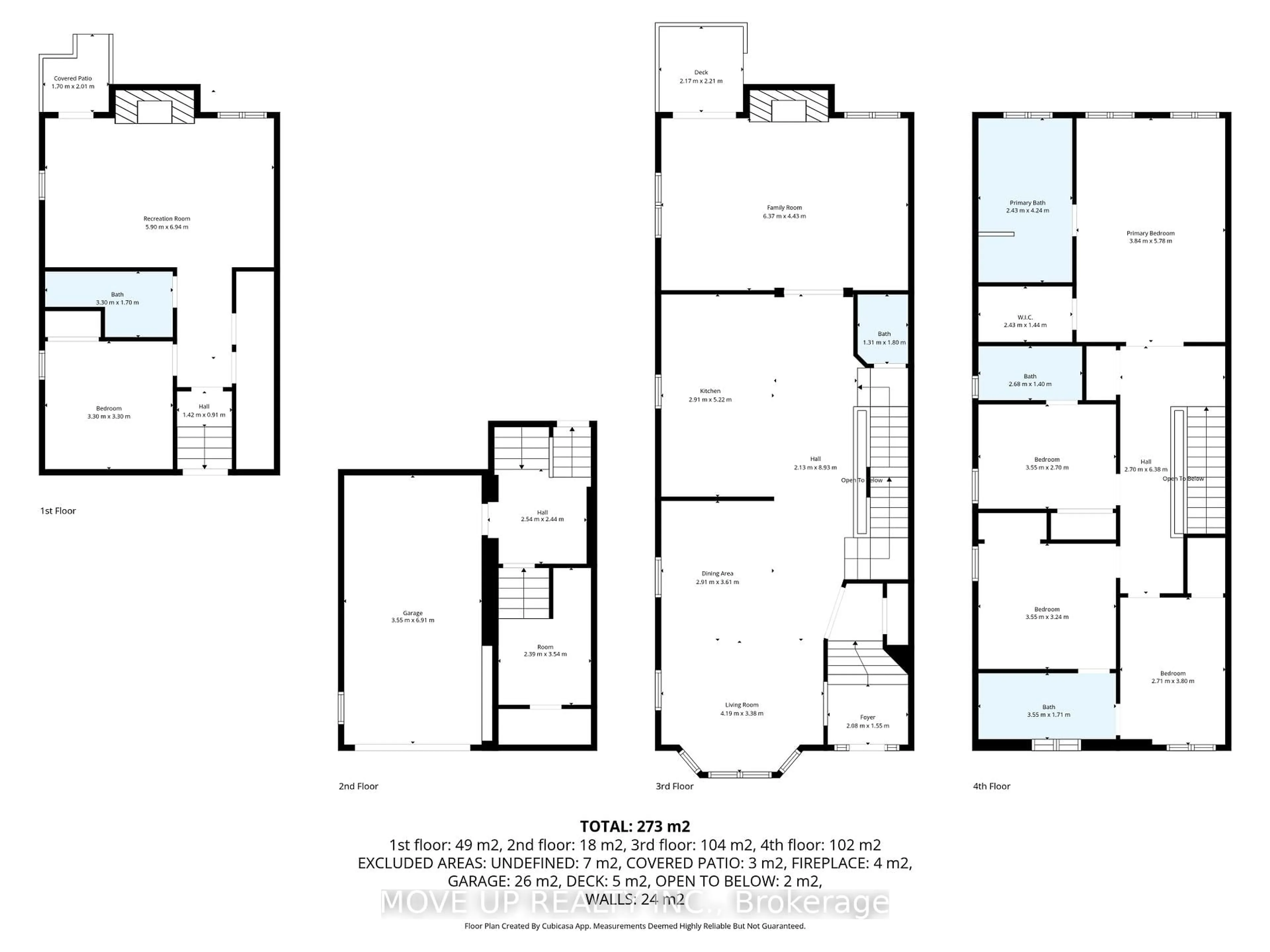 Floor plan for 226 Glengarry Ave, Toronto Ontario M5M 1E4