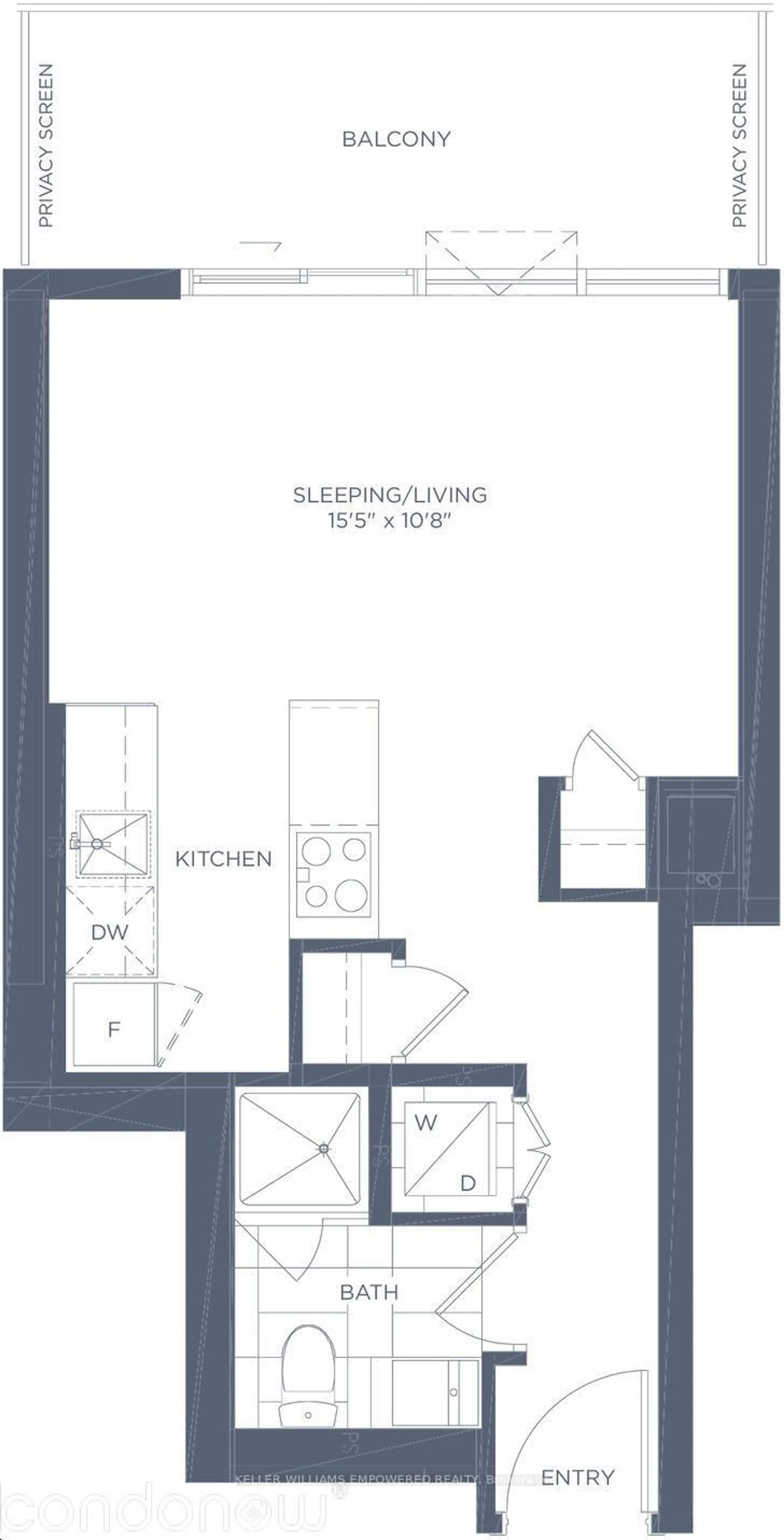 Floor plan for 20 Richardson St #1706, Toronto Ontario M5A 0S6