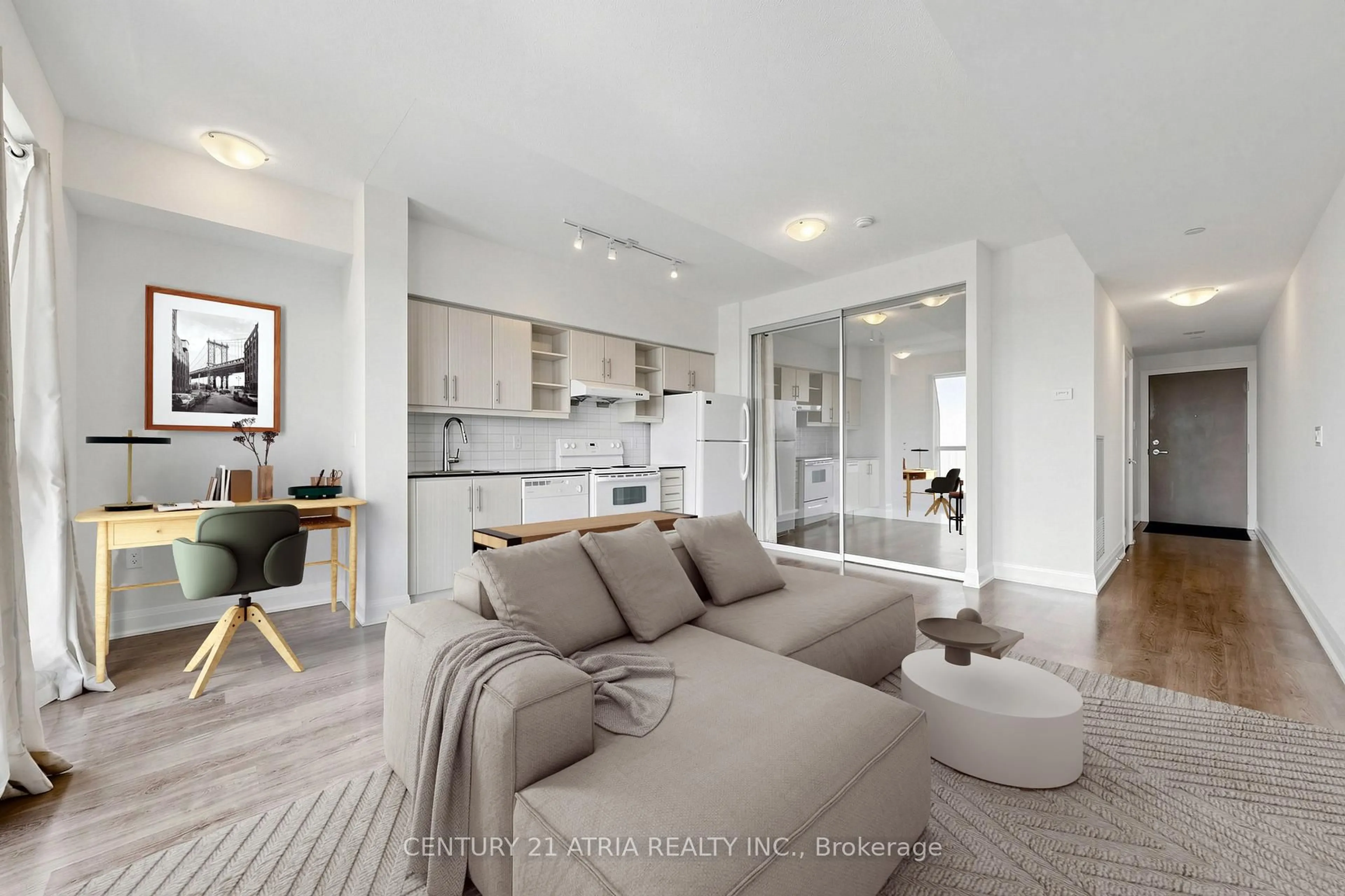 Living room with furniture, unknown for 160 Vanderhoof Ave #607, Toronto Ontario M4G 0B7