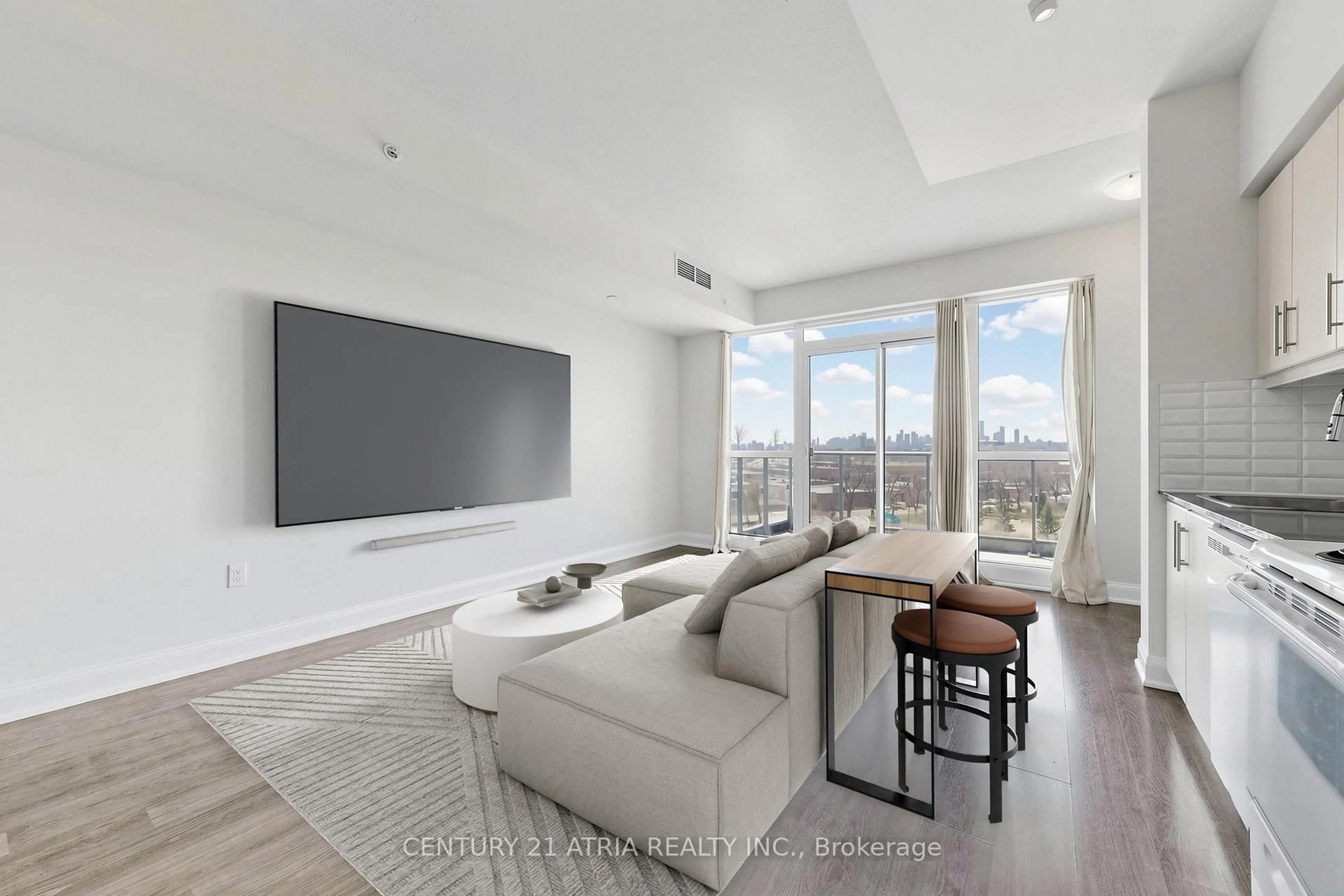 Living room with furniture, unknown for 160 Vanderhoof Ave #607, Toronto Ontario M4G 0B7