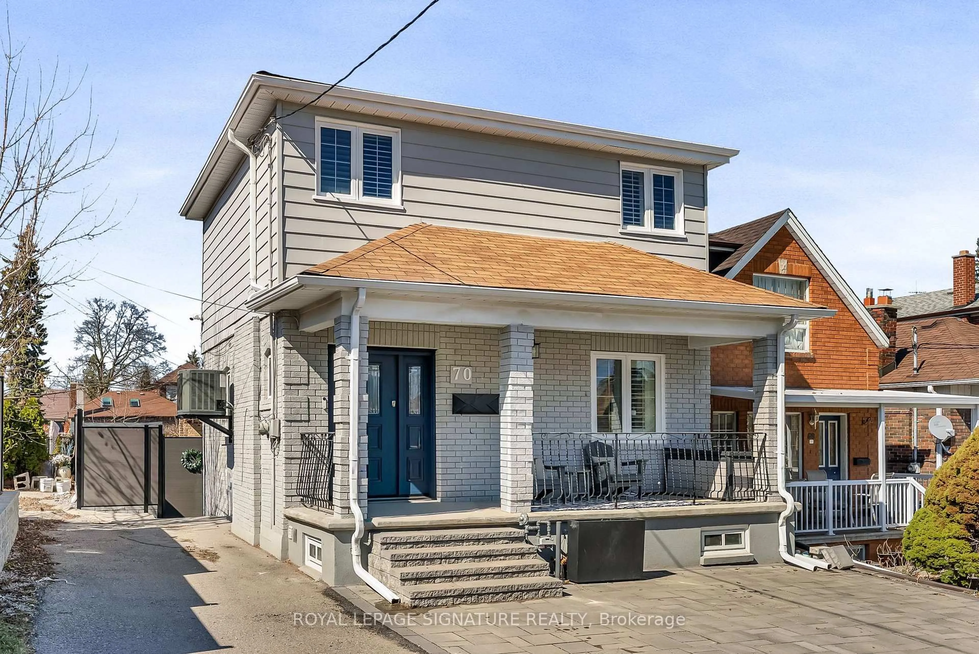 Home with brick exterior material, street for 70 Clovelly Ave, Toronto Ontario M6C 1Y3