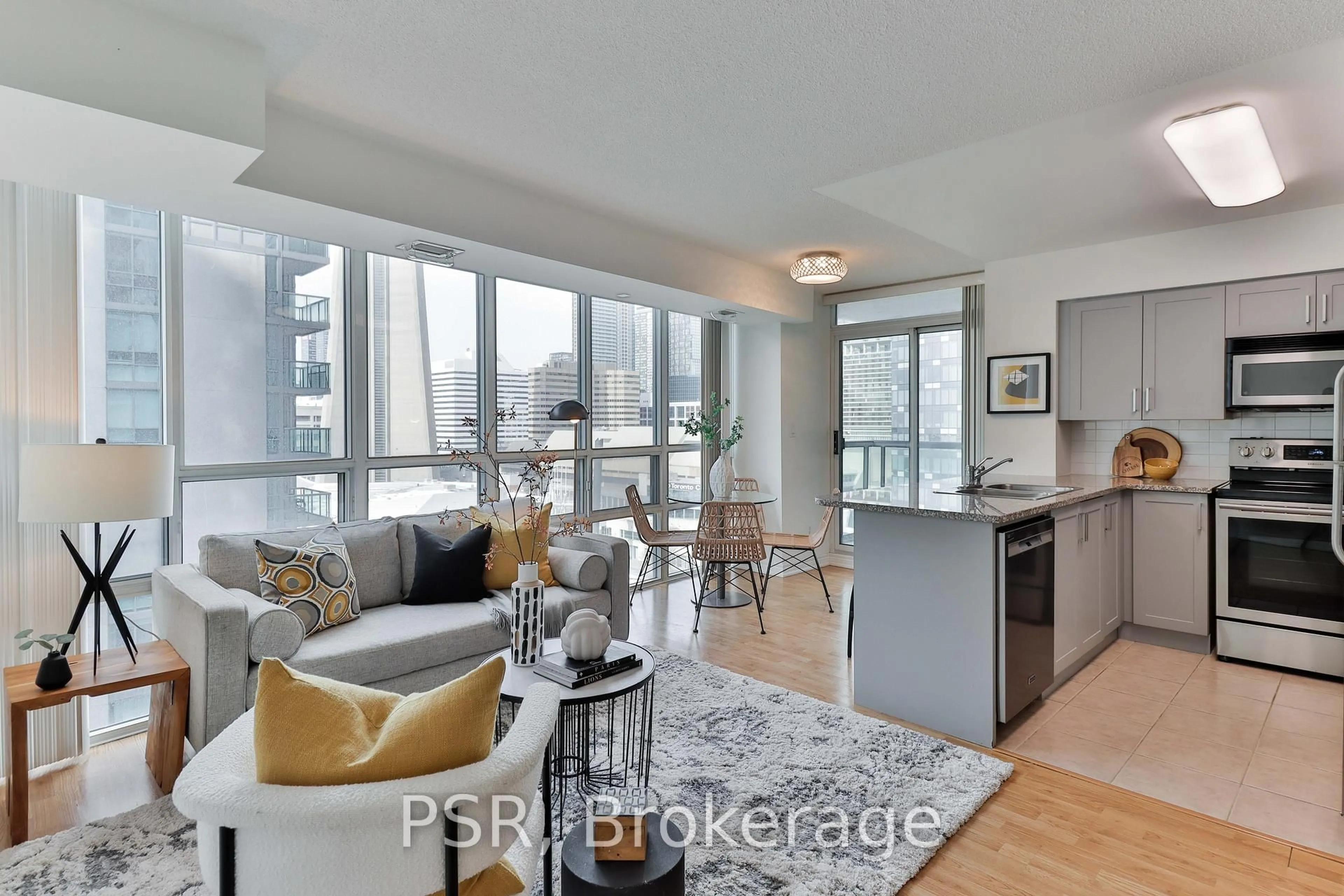 Open concept kitchen, unknown for 30 Grand Trunk Cres #1602, Toronto Ontario M5J 3A4