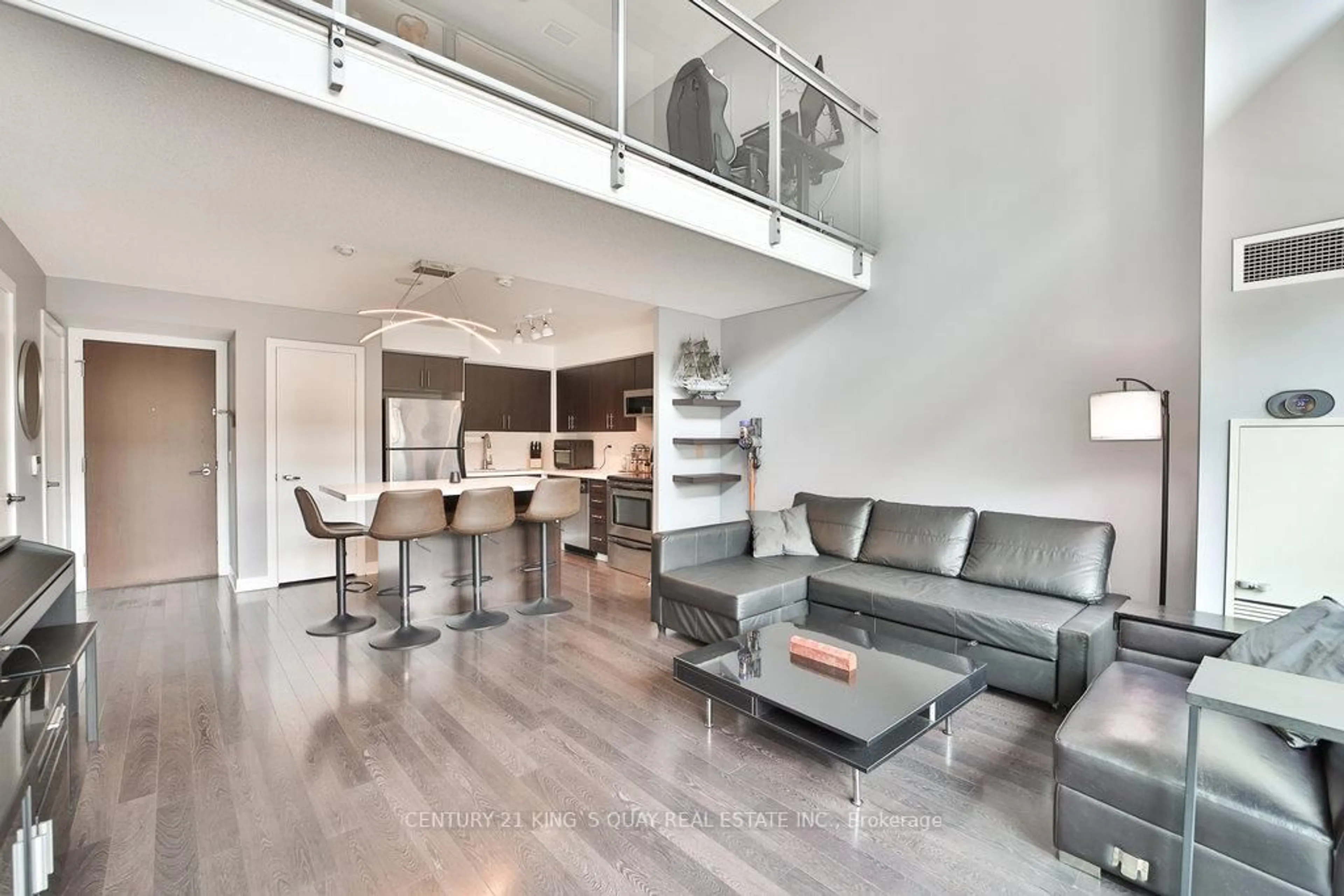 Living room with furniture, unknown for 80 Western Battery Rd #212, Toronto Ontario M6K 3S1