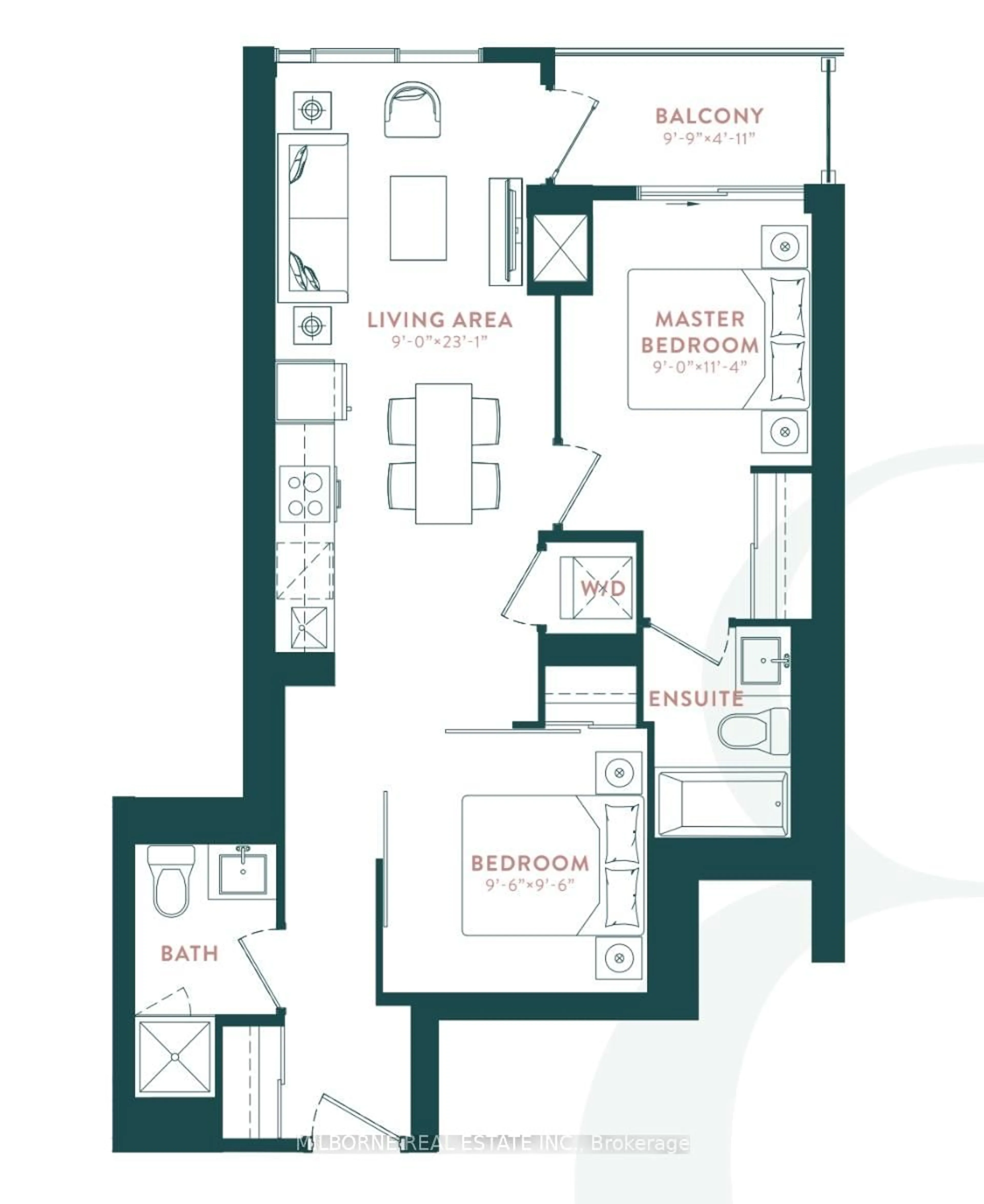 Floor plan for 5 Defries St #921, Toronto Ontario M5A 0W7