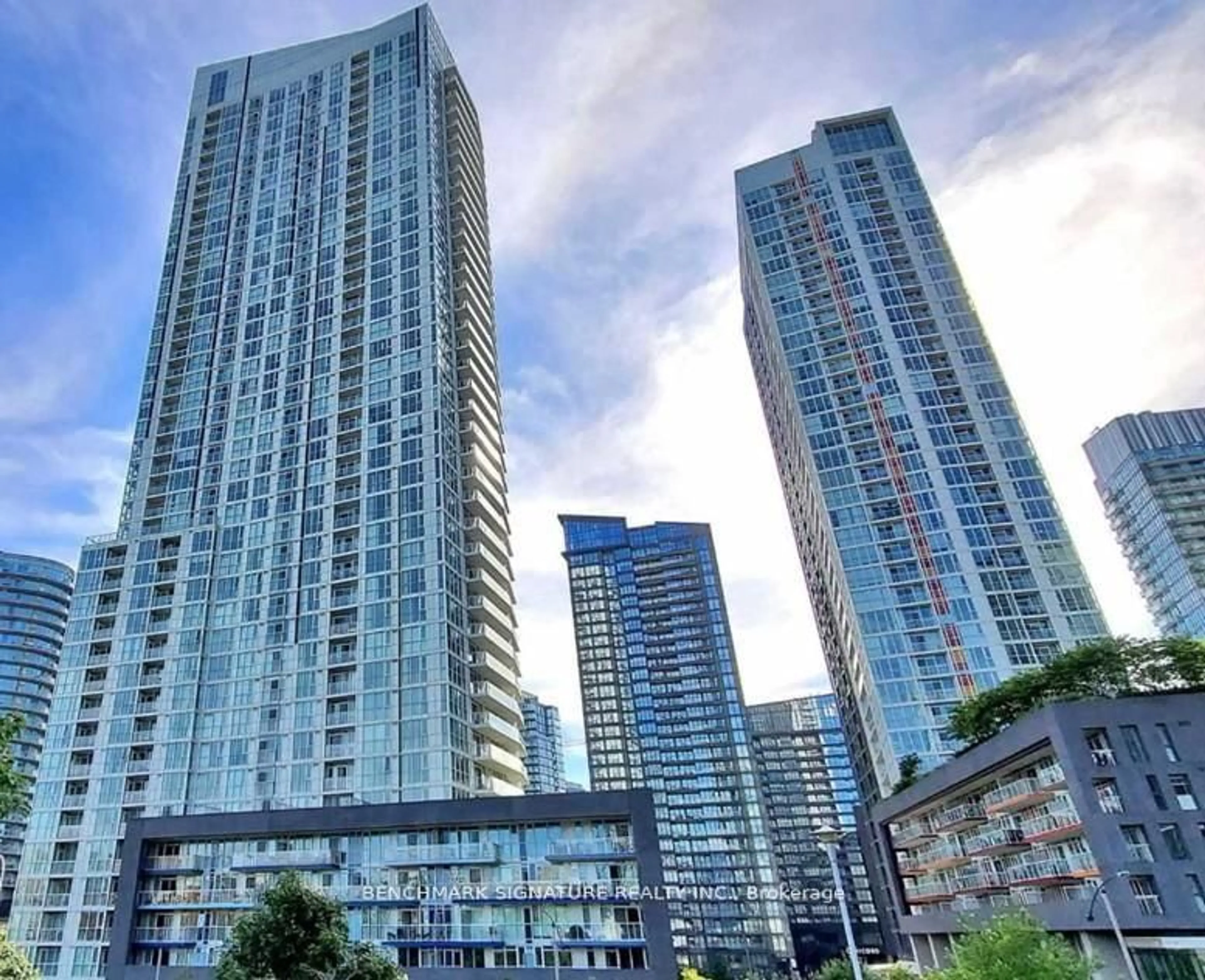 A pic from outside/outdoor area/front of a property/back of a property/a pic from drone, city buildings view from balcony for 75 Queens Wharf Rd #205, Toronto Ontario M5V 0J8