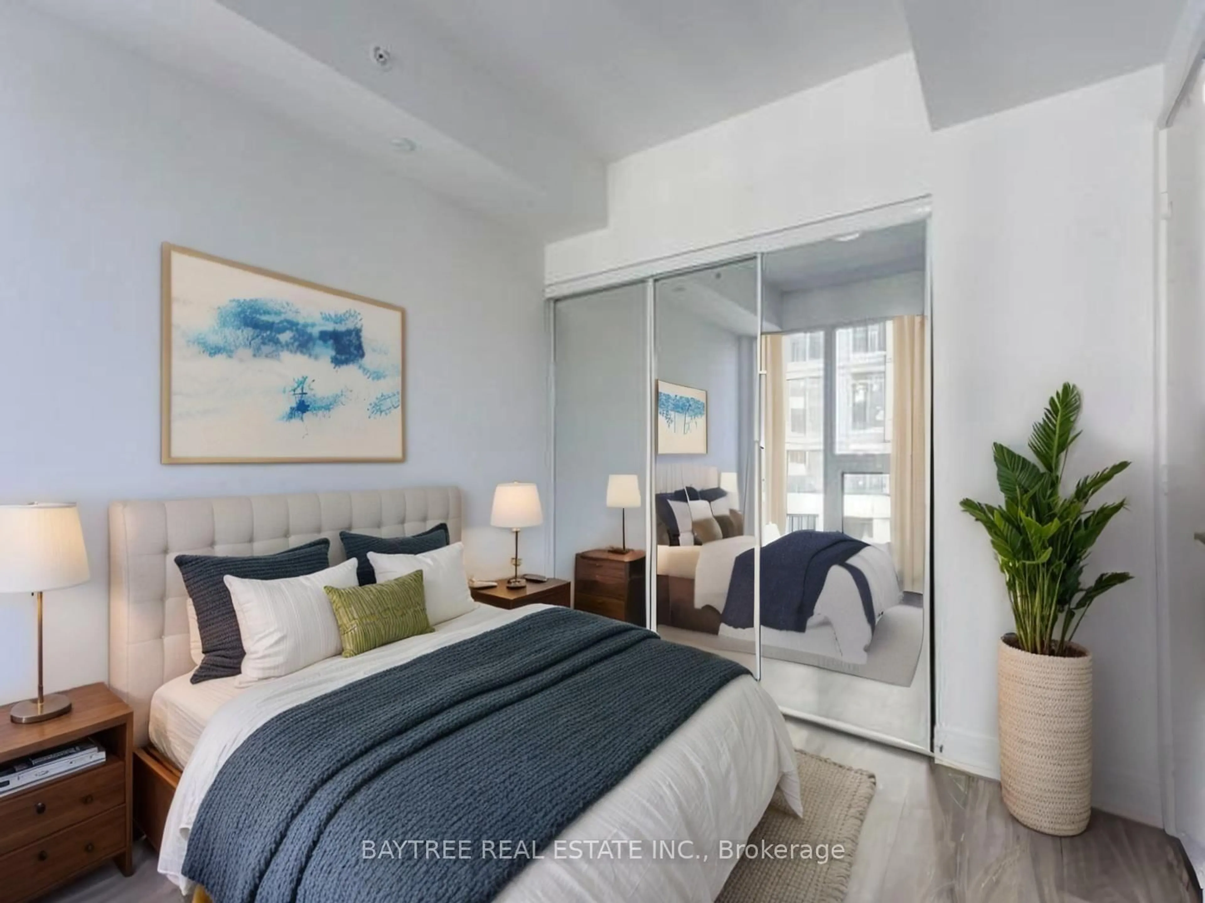 Bedroom with bed, unknown for 181 Dundas St #5612, Toronto Ontario M5A 0N5