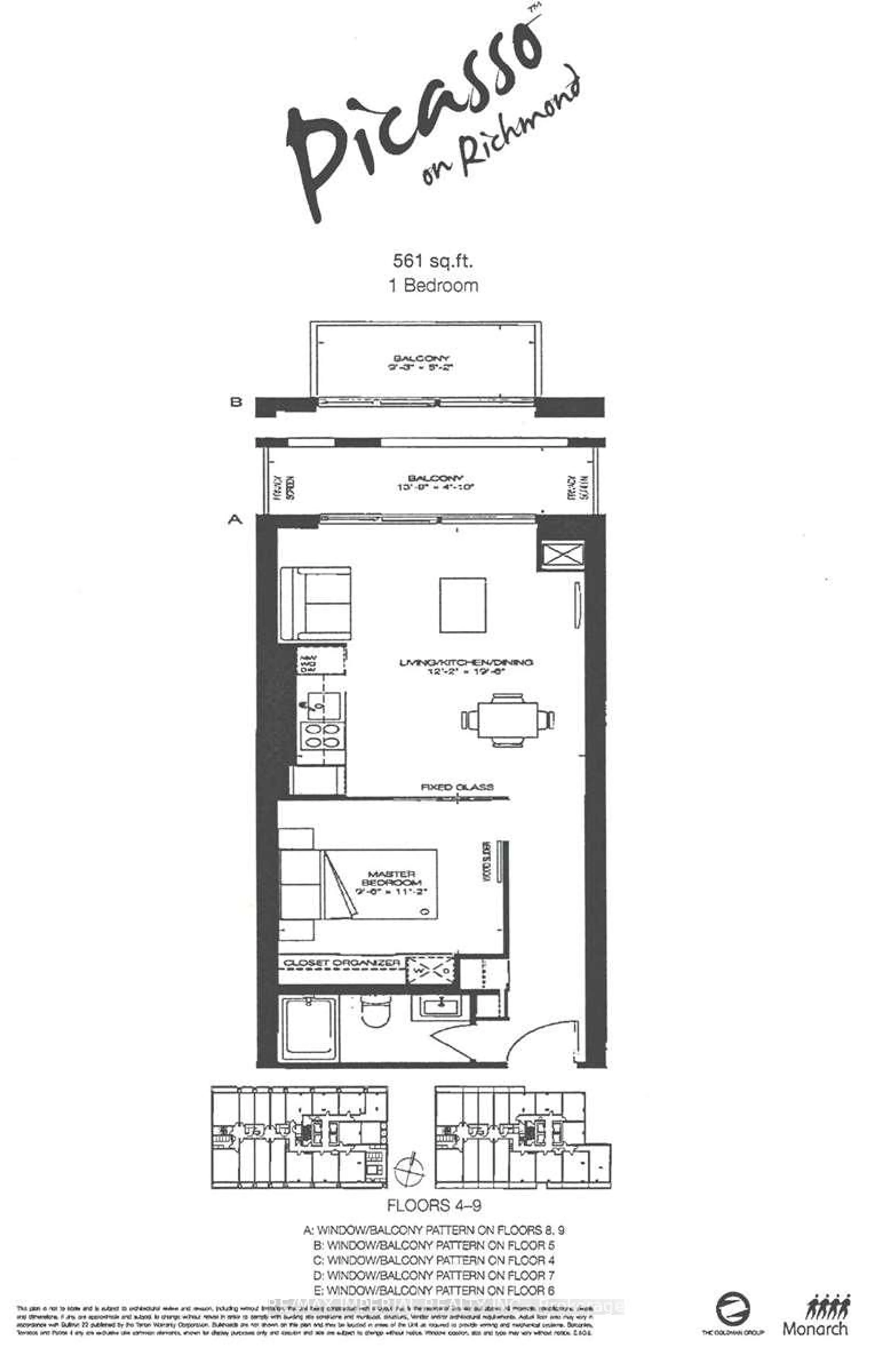 Floor plan for 318 Richmond St #515, Toronto Ontario M5V 0B4