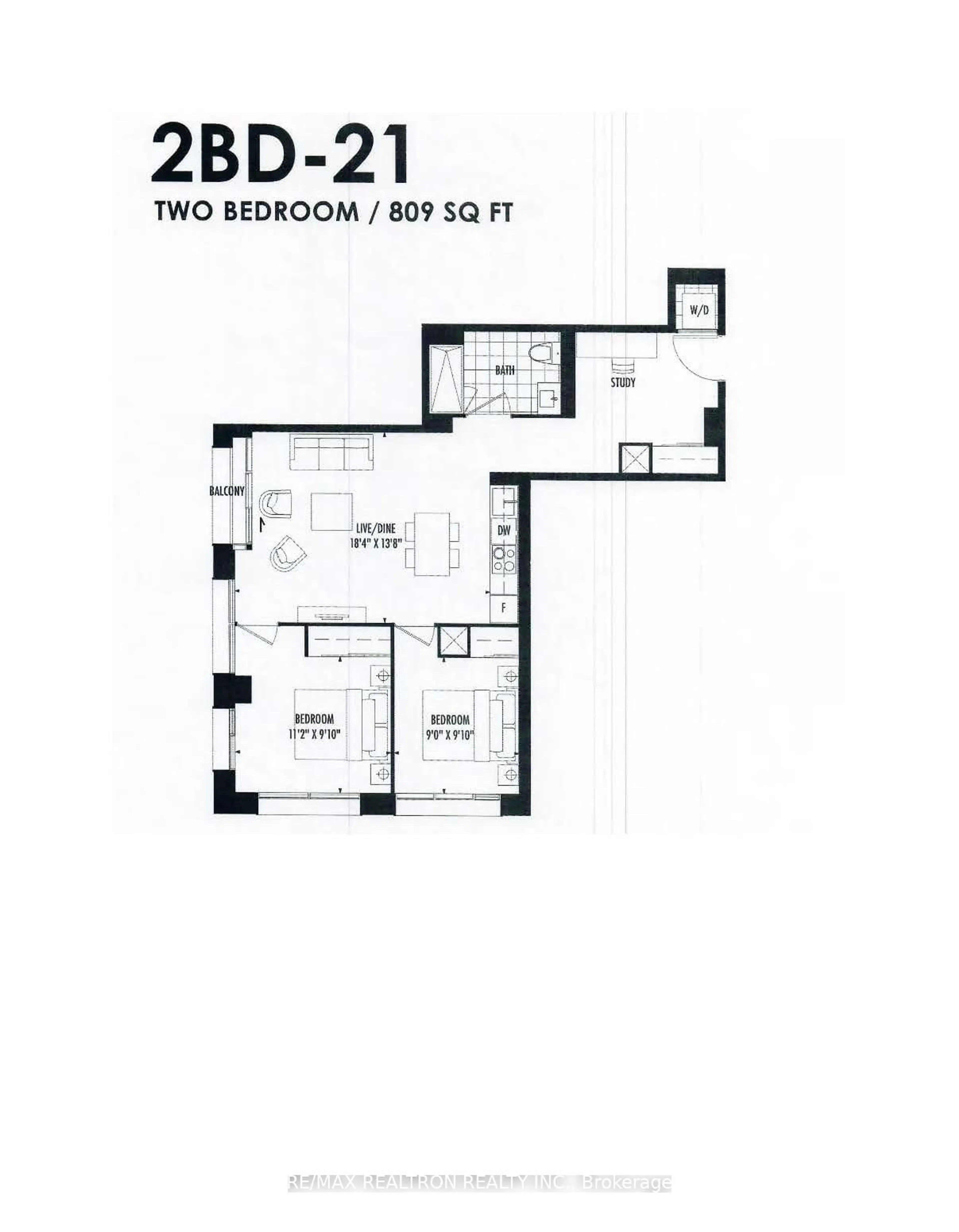 Floor plan for 158 Front St #203, Toronto Ontario M5A 0K9
