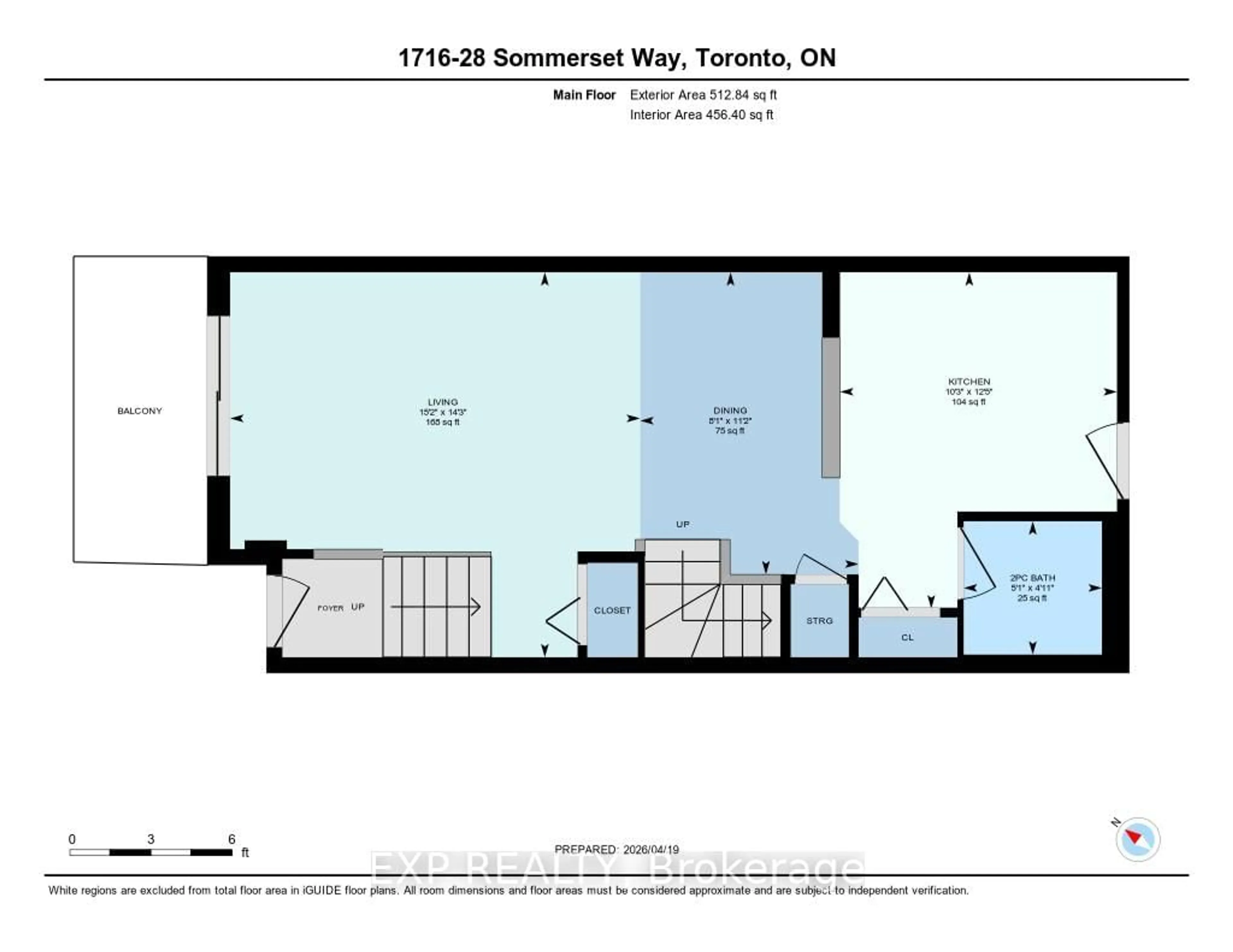 Floor plan for 28 Sommerset Way #1716, Toronto Ontario M2N 6W7