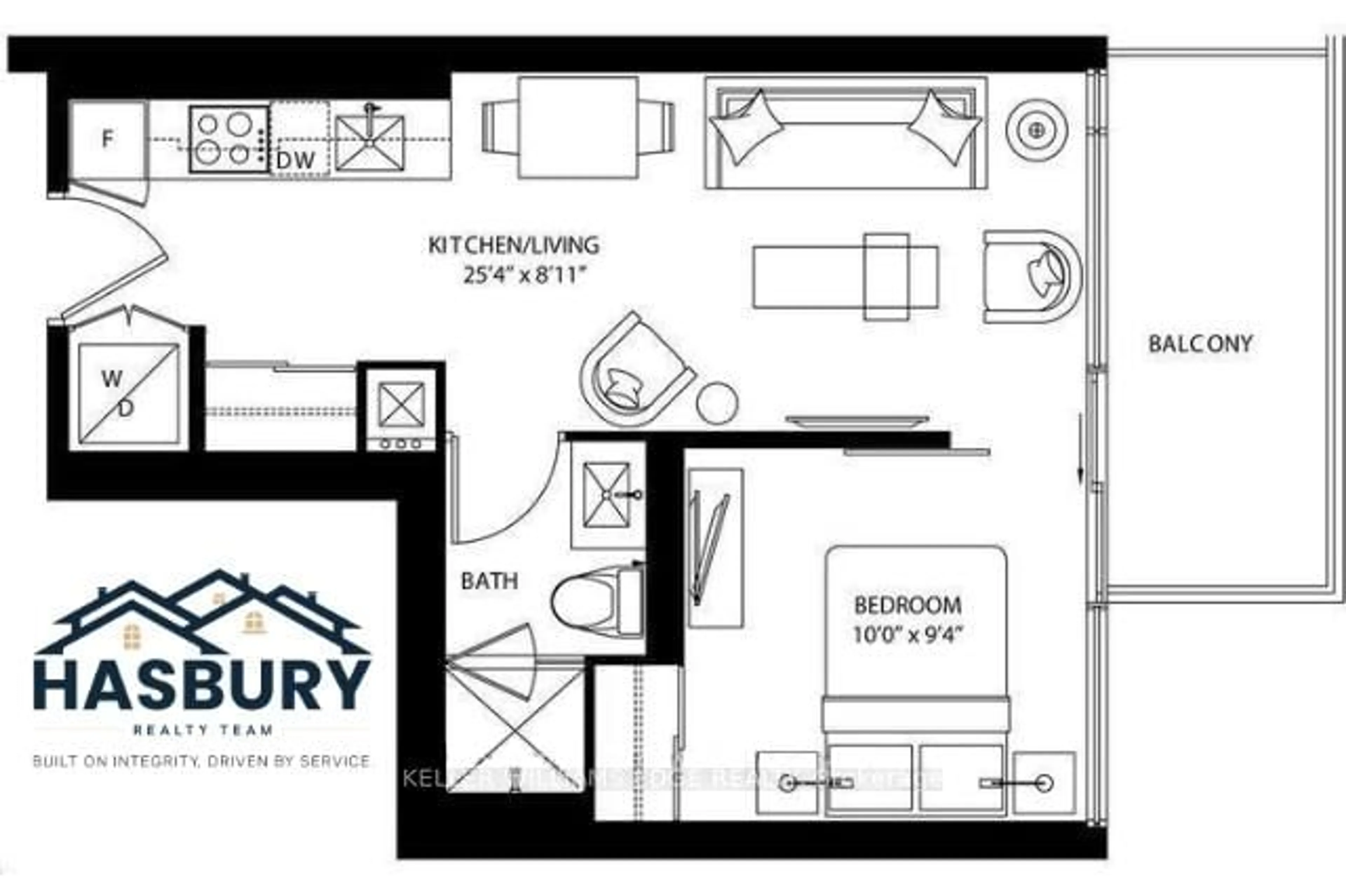 Floor plan for 290 Adelaide St #2709, Toronto Ontario M5V 0P3