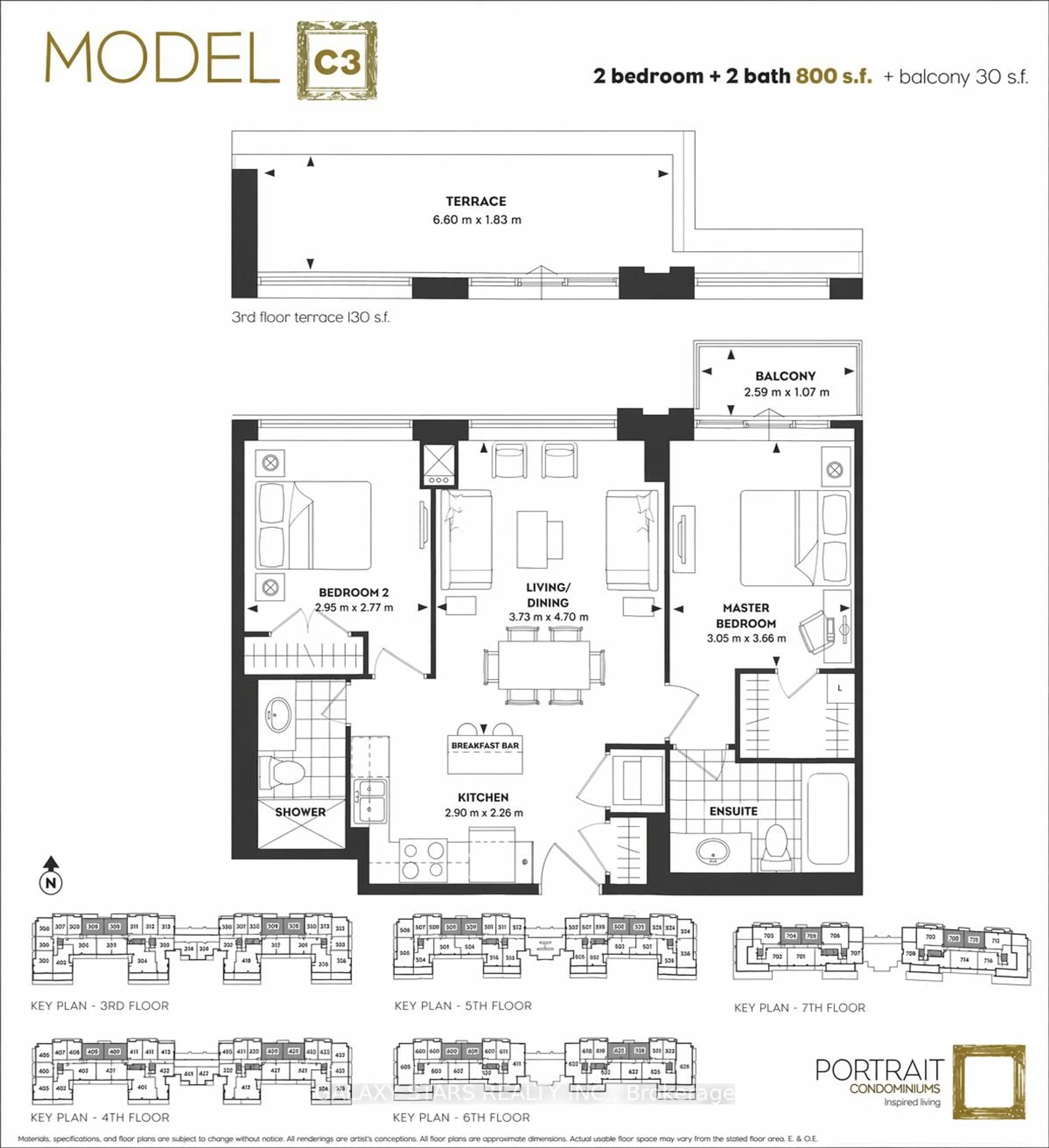 Floor plan for 701 Sheppard Ave #323, Toronto Ontario M3H 0B2