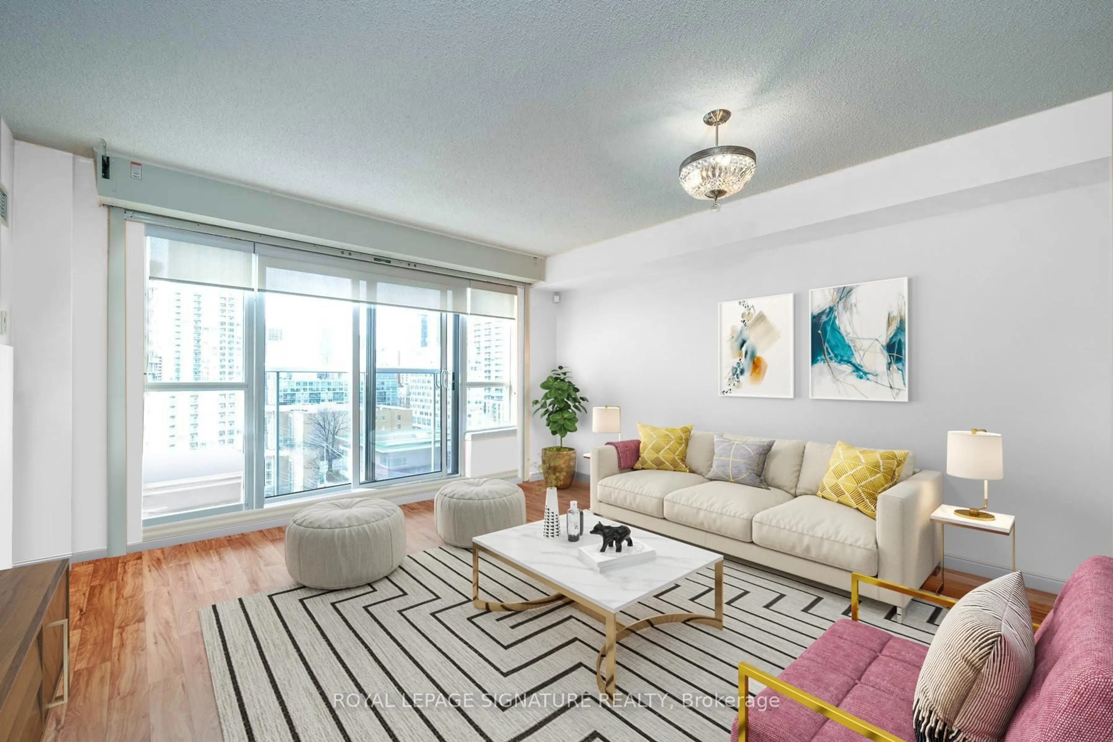 Living room with furniture, unknown for 225 Wellesley St #1004, Toronto Ontario M4X 1X8