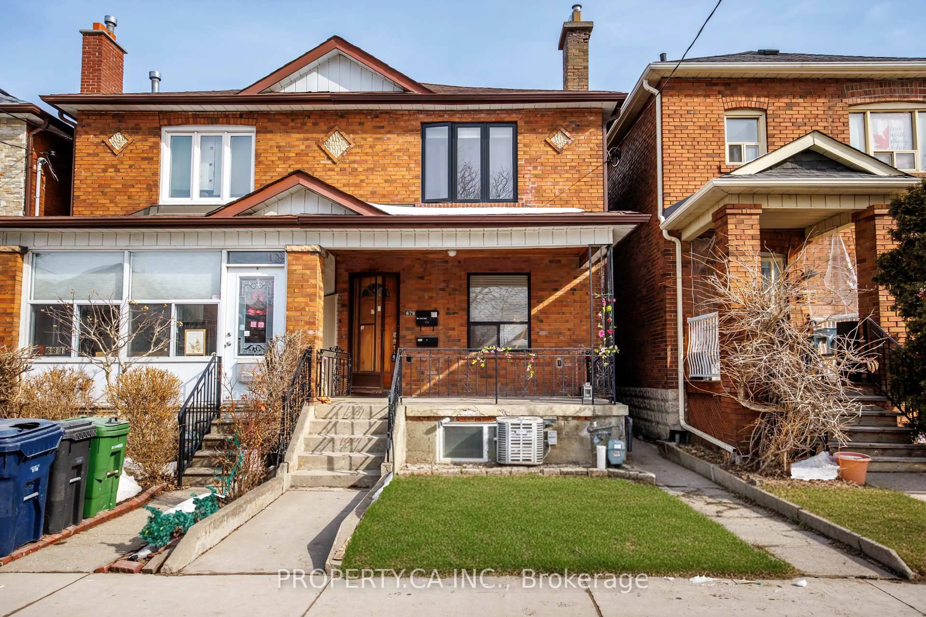 Home with brick exterior material, street for 679 Vaughan Rd, Toronto Ontario M6E 2Y7