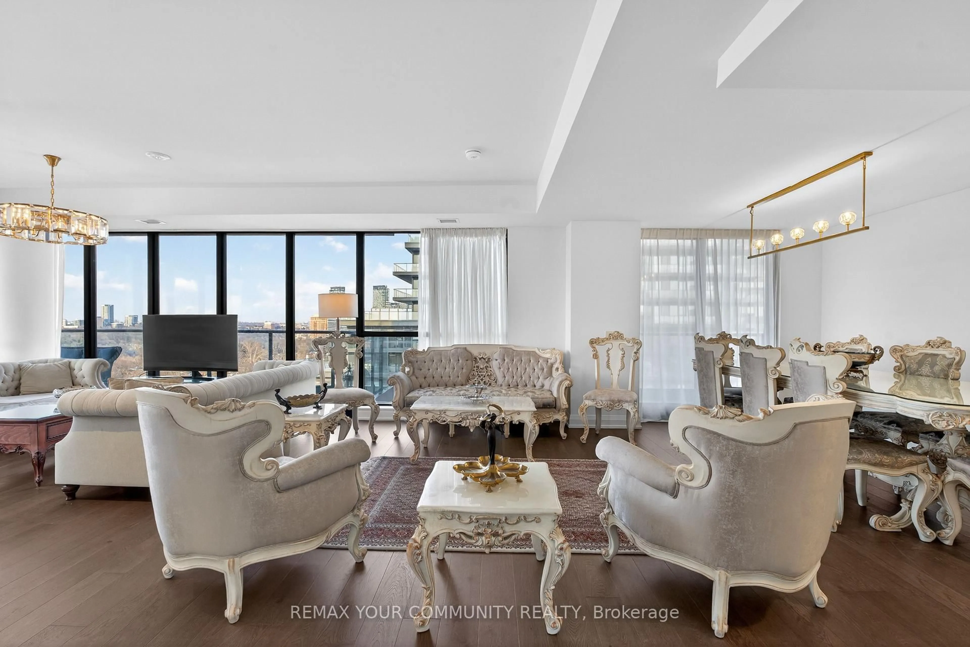 Living room with furniture, unknown for 33 Frederick Todd Way #1305, Toronto Ontario M4G 0C9