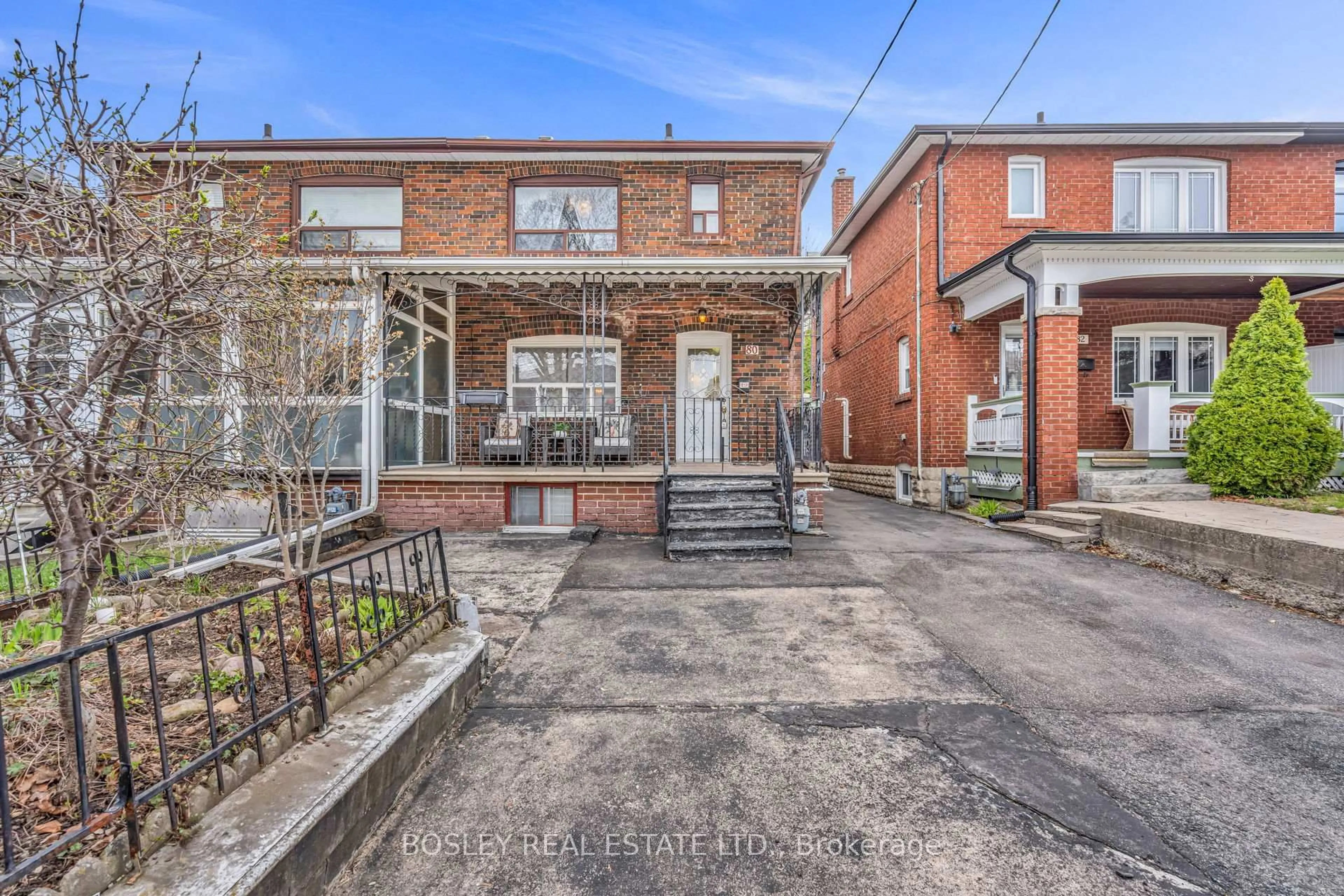 Home with brick exterior material, street for 80 Roseneath Gdns, Toronto Ontario M6C 3X6
