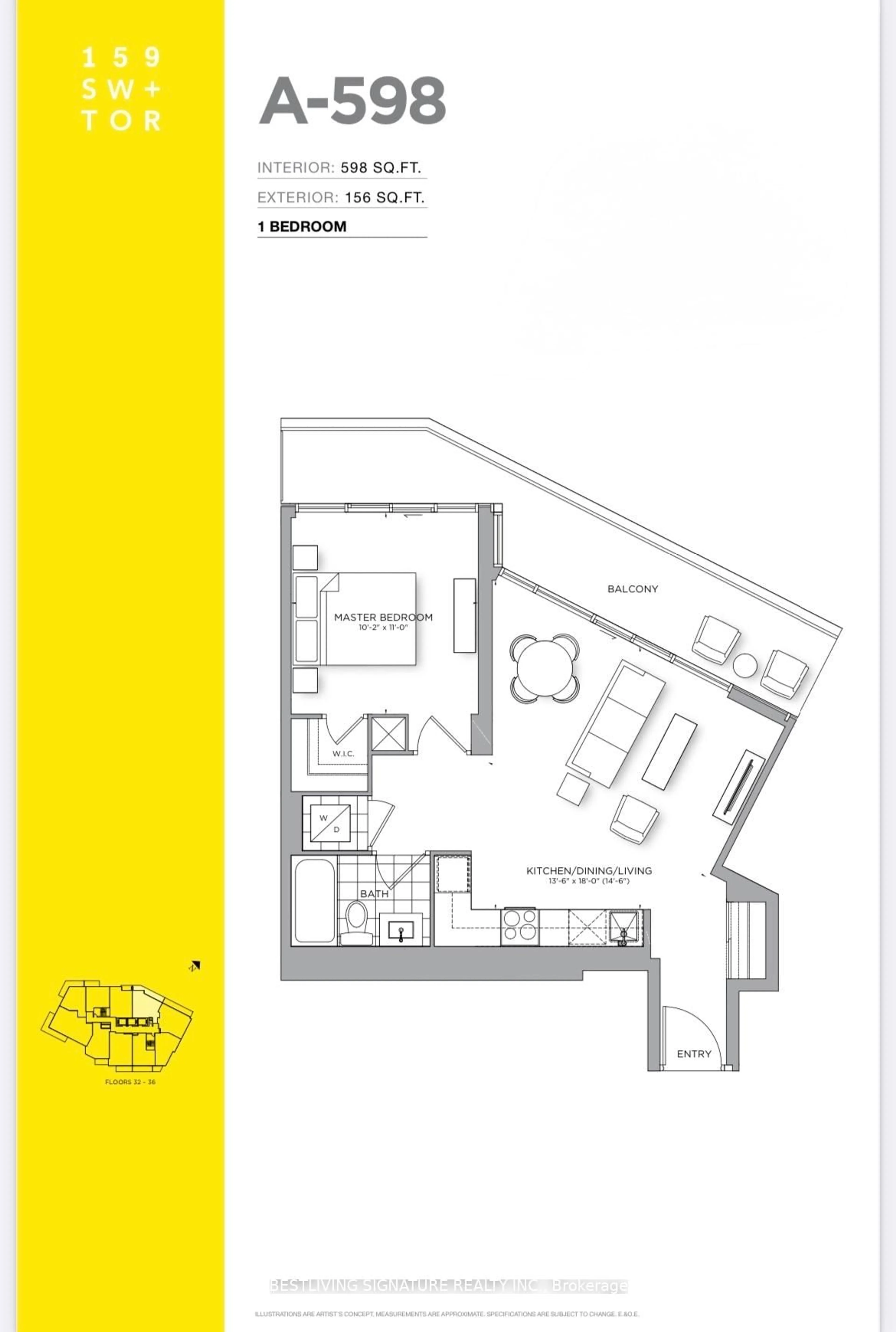 Floor plan for 159 Wellesley St #3201, Toronto Ontario M4Y 0H5