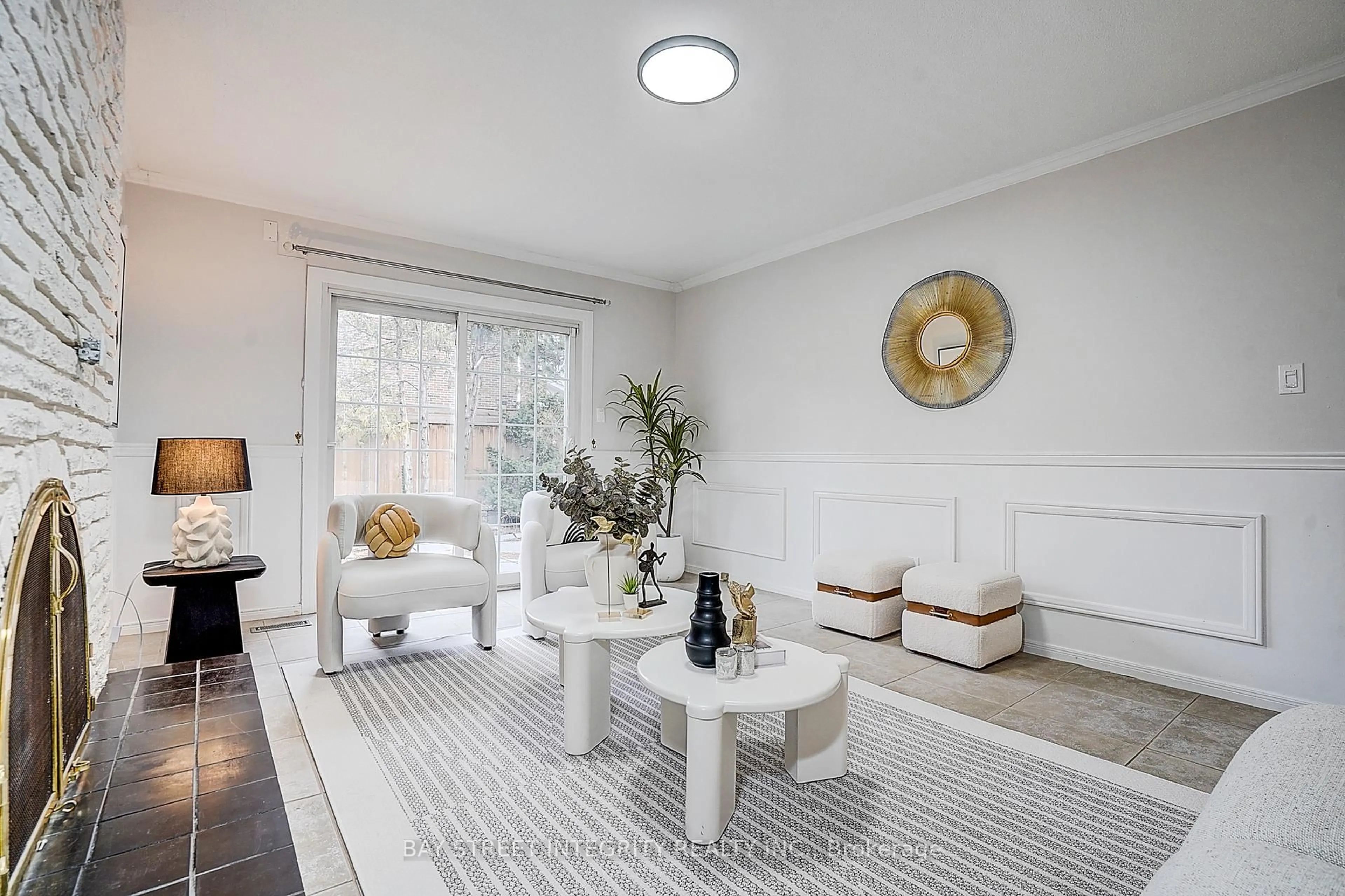 Living room with furniture, ceramic/tile floor for 46 Caravan Dr, Toronto Ontario M3B 1N3