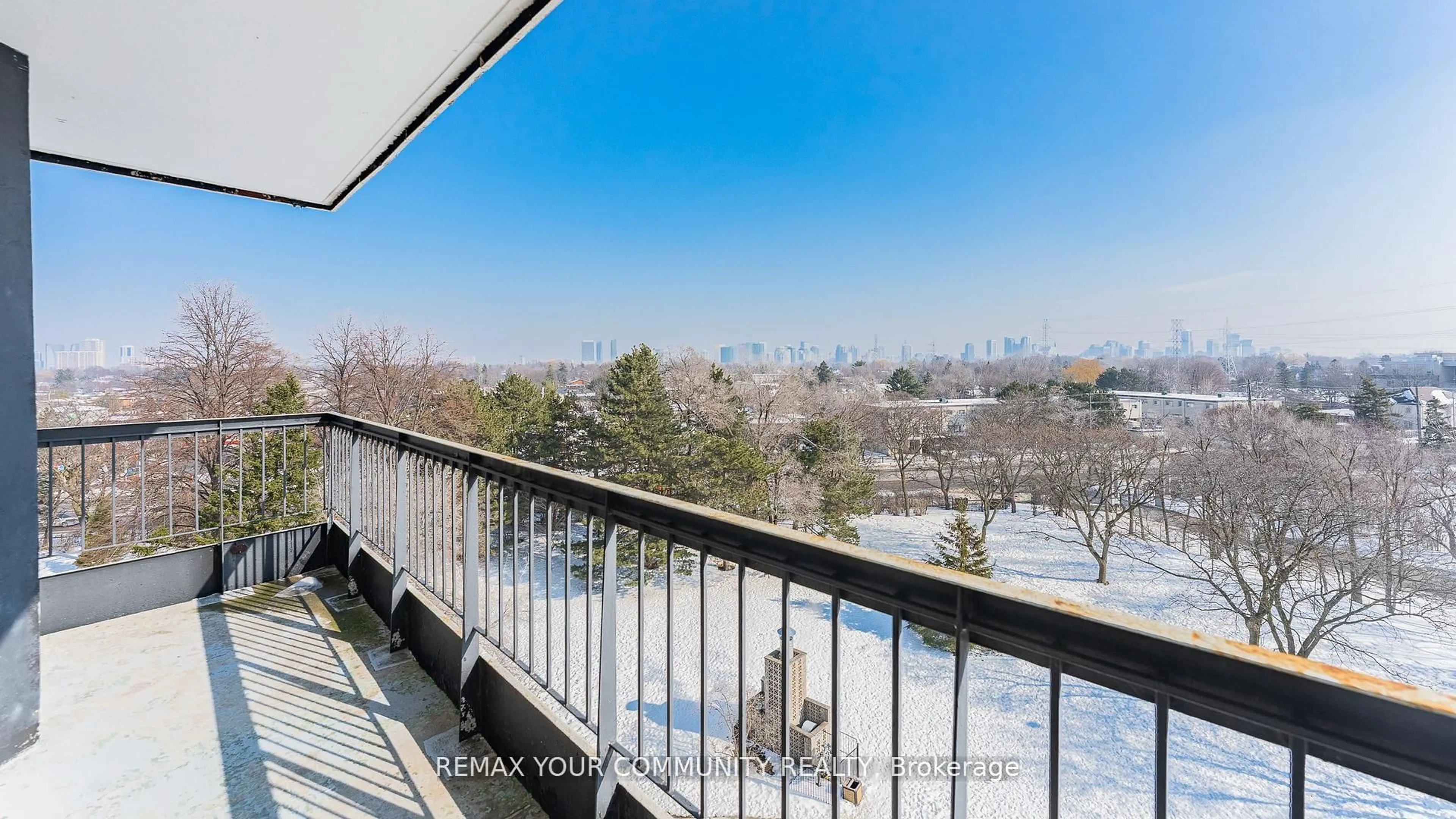 Balcony in the apartment, water/lake/river/ocean view for 115 Antibes Dr #702, Toronto Ontario M2R 2Y9