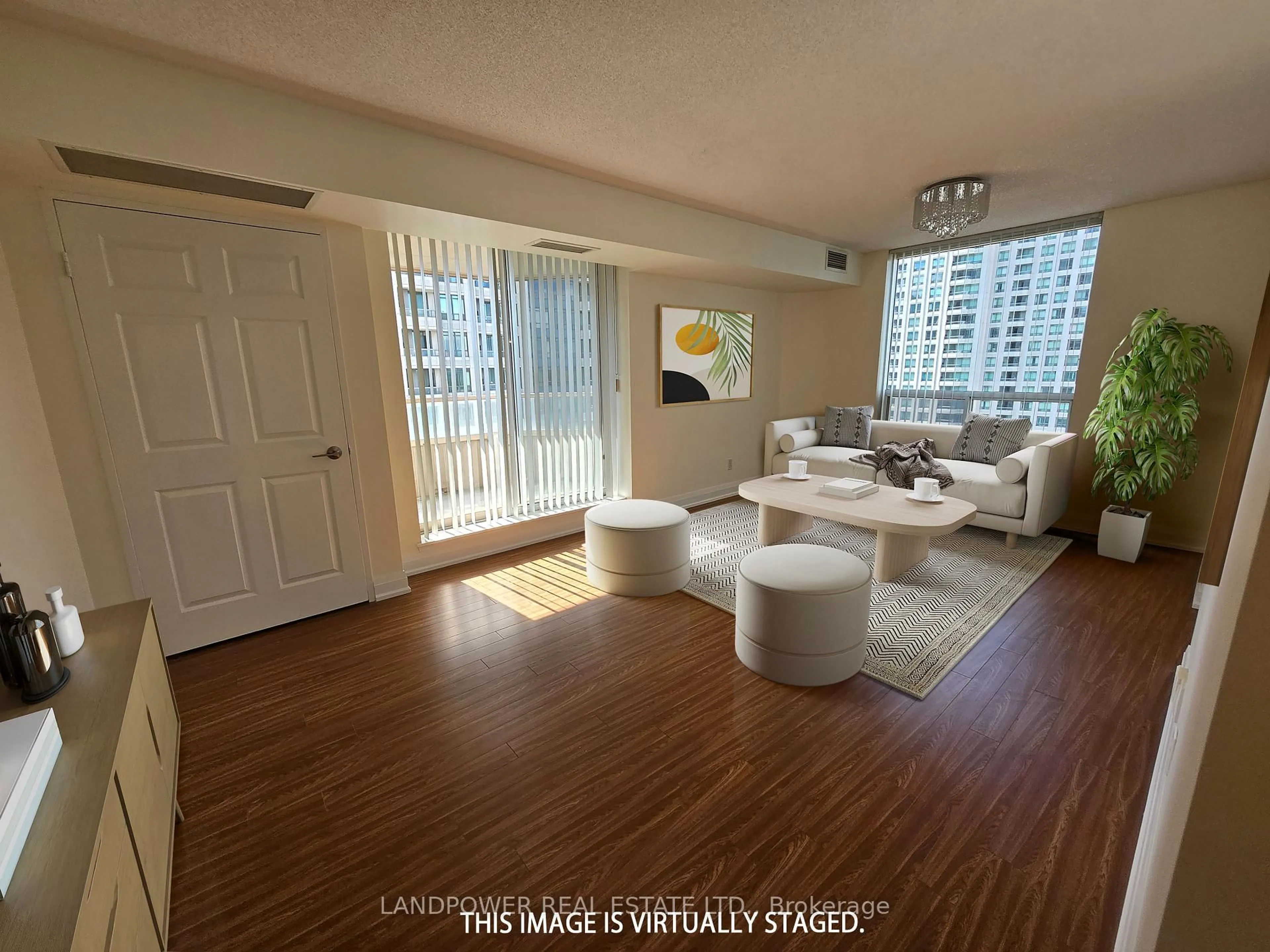 Living room with furniture, floor is not visible for 18 Hillcrest Ave #2110, Toronto Ontario M2N 6T5