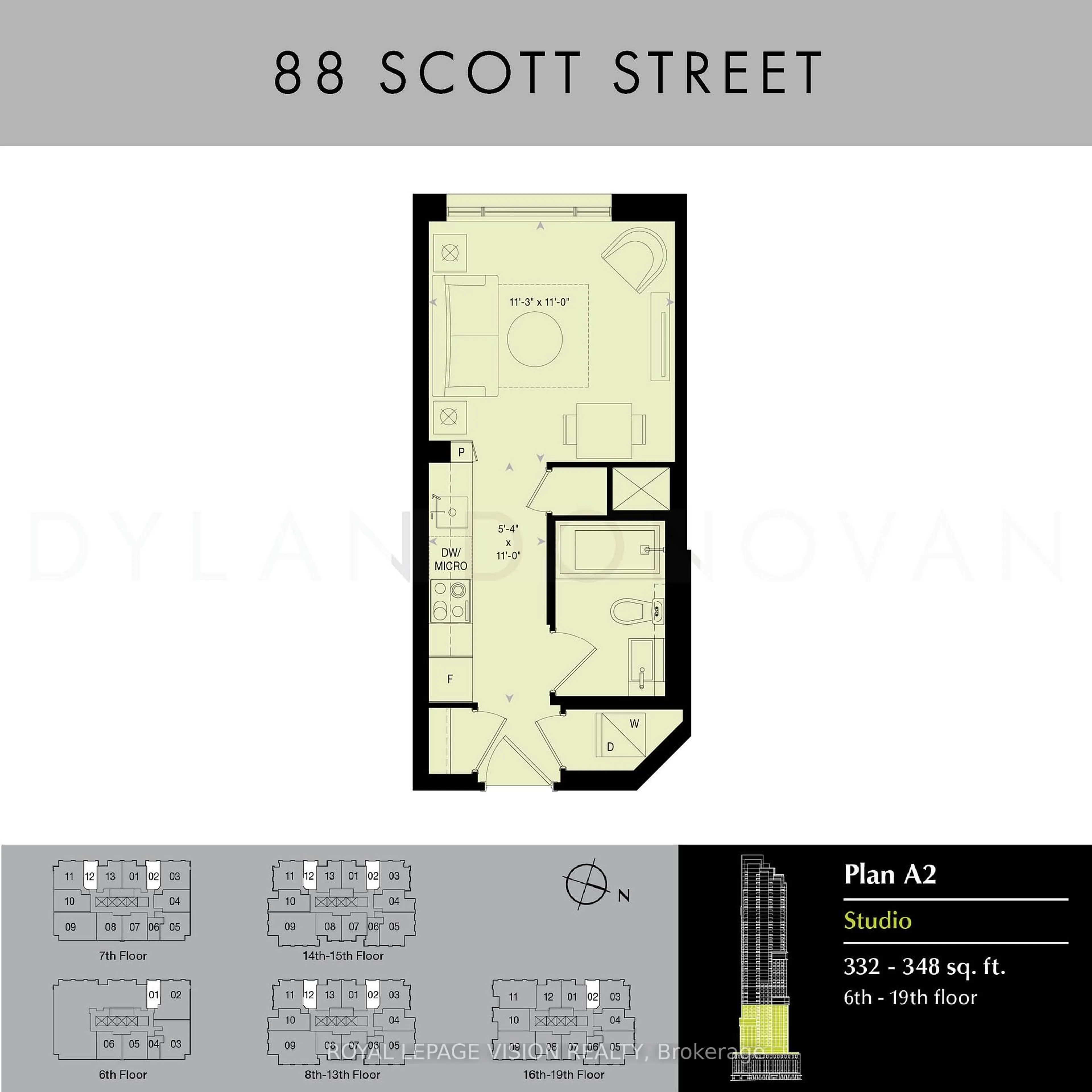 Floor plan for 88 Scott St #702, Toronto Ontario M5E 0A9
